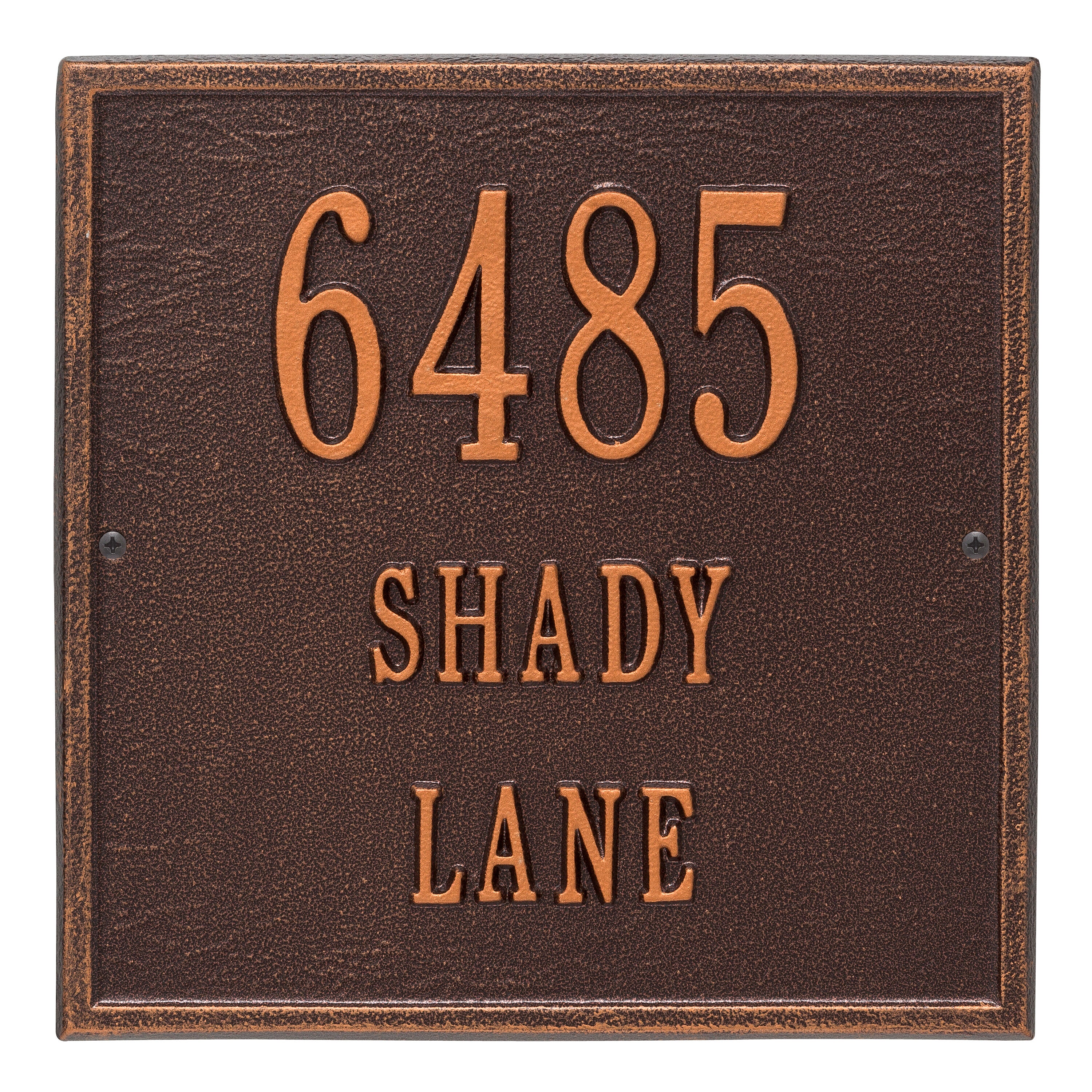 11" Square Wall Address Plaque