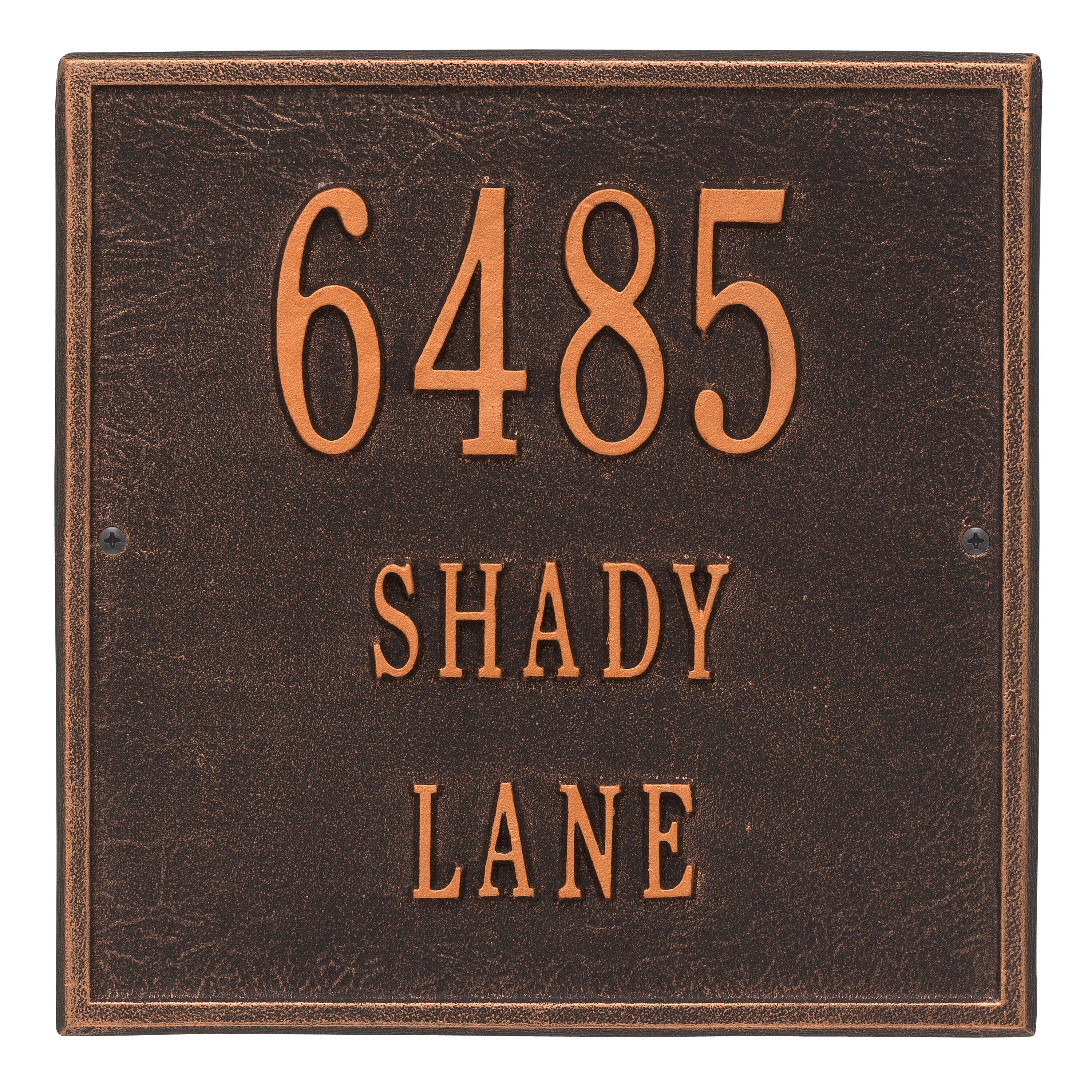 11" Square Wall Address Plaque