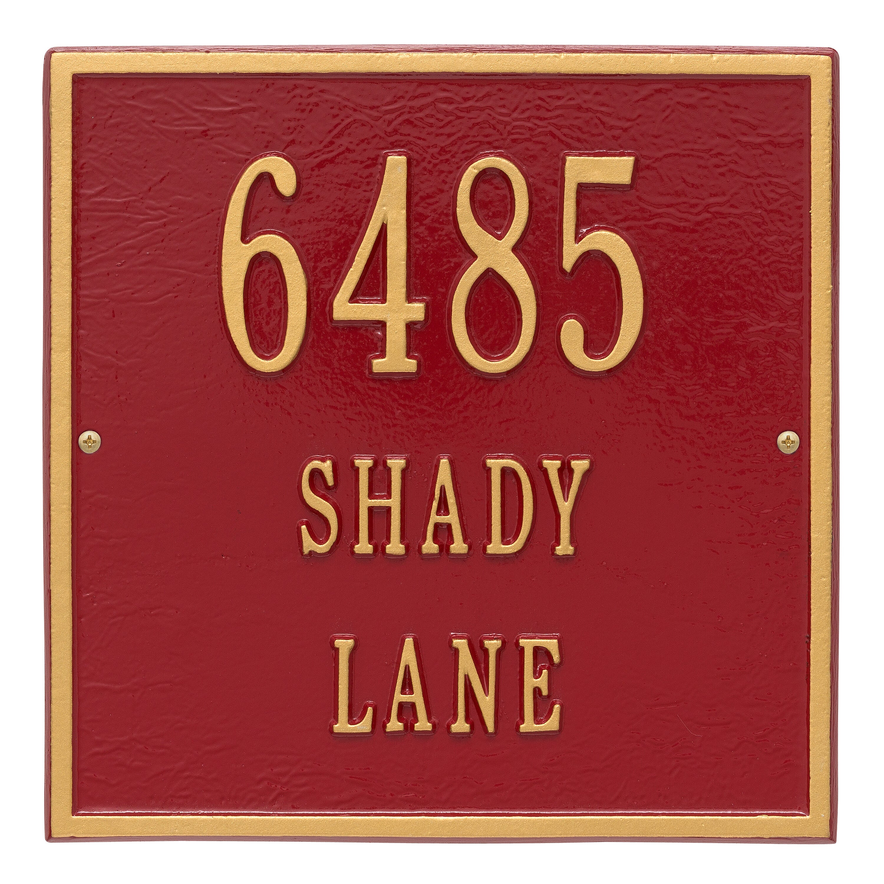 11" Square Wall Address Plaque