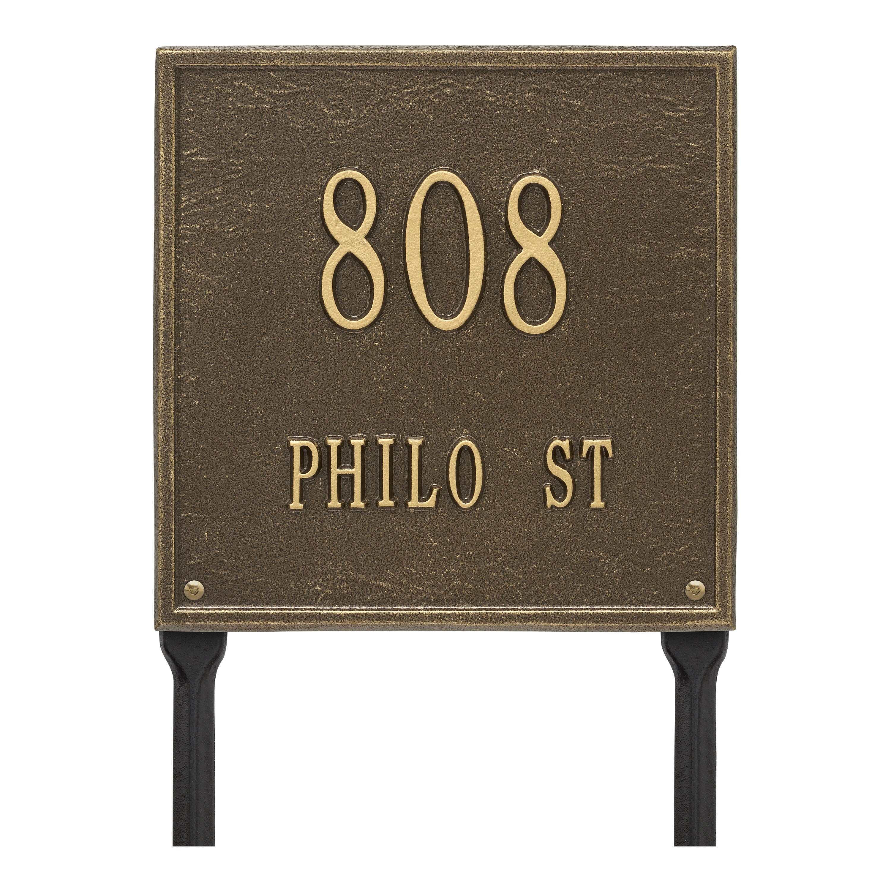 11" Square Lawn Address Plaque
