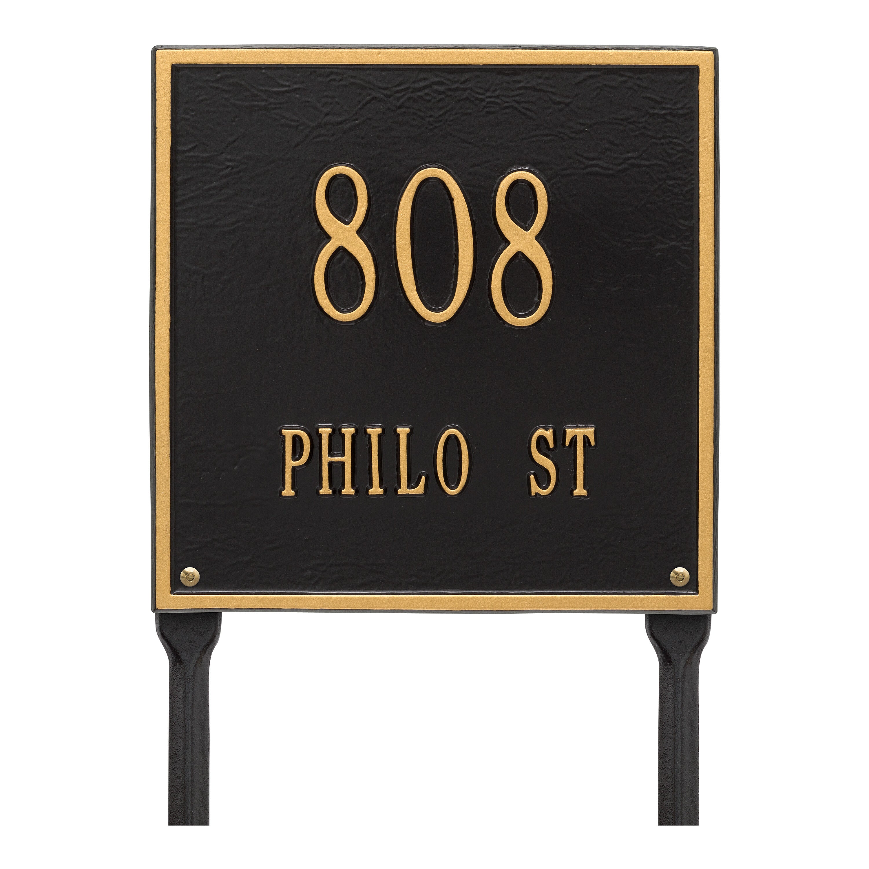 11" Square Lawn Address Plaque