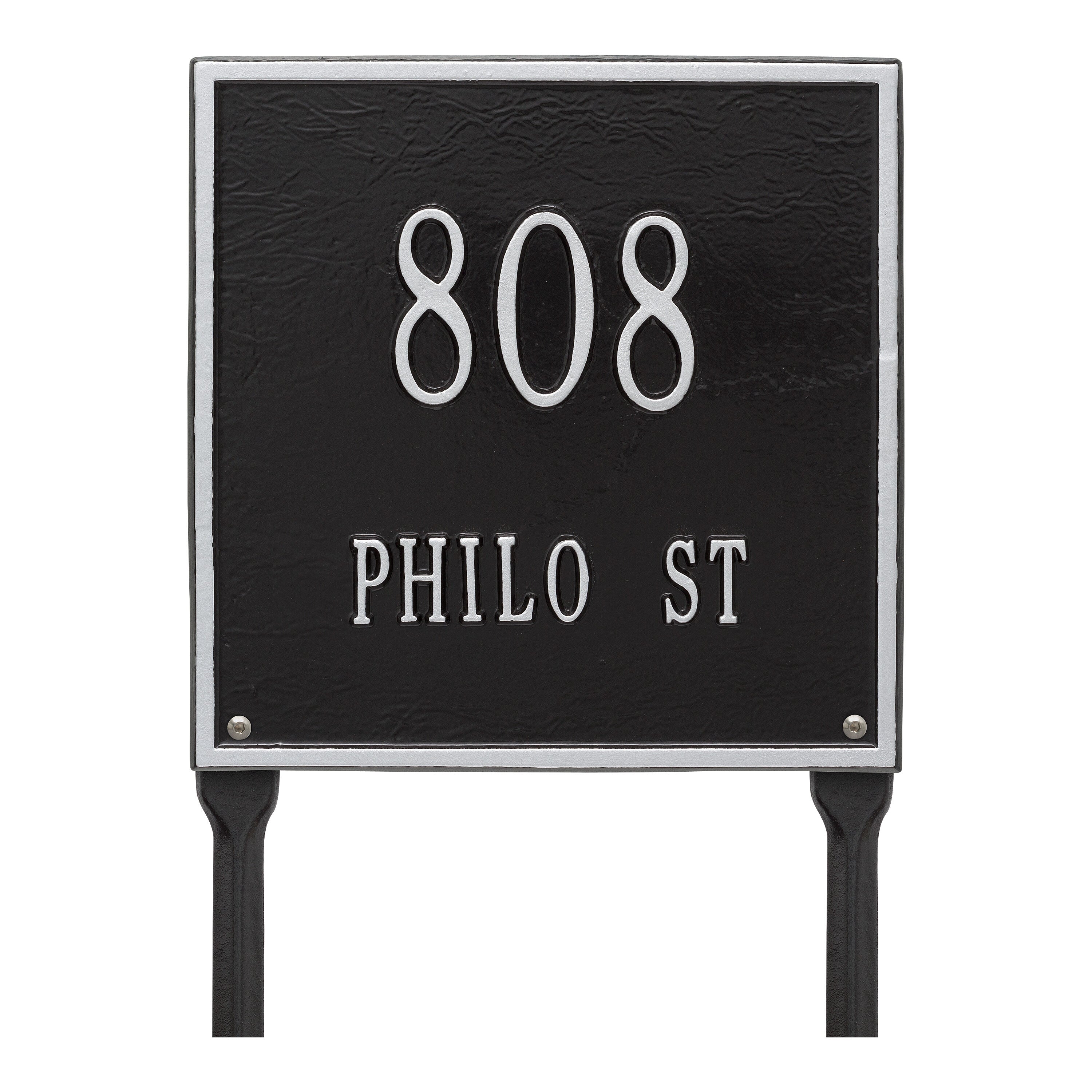 11" Square Lawn Address Plaque