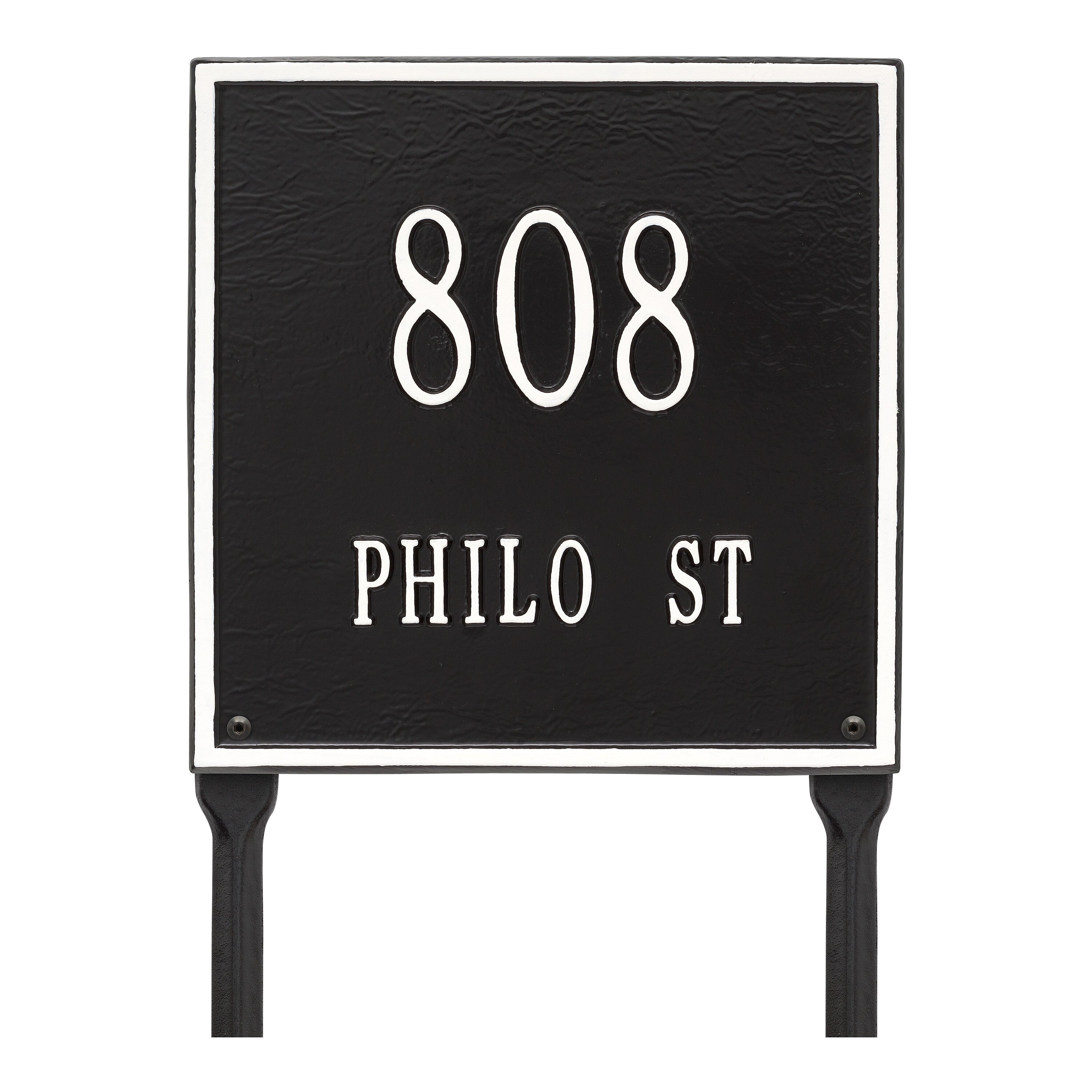 11" Square Lawn Address Plaque