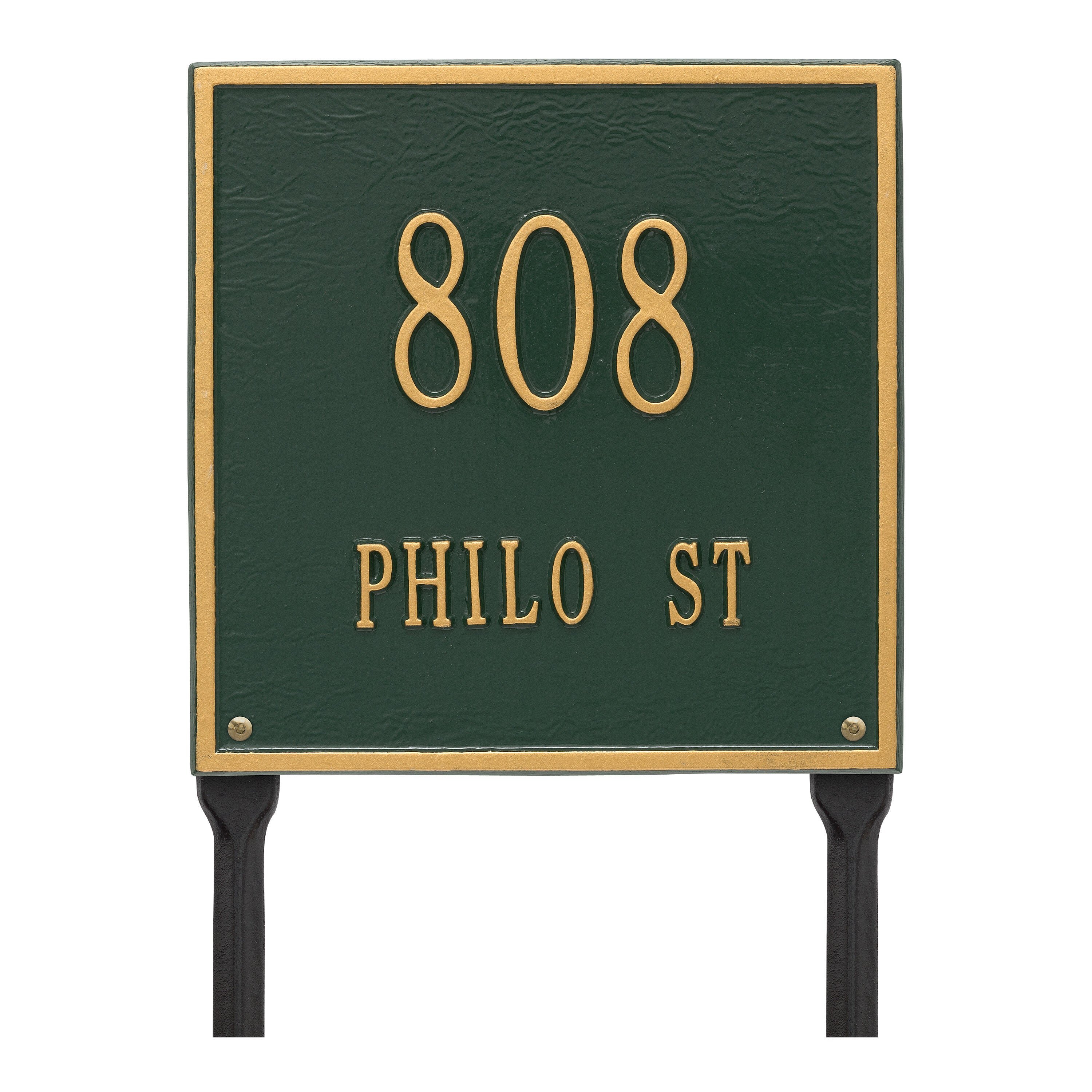 11" Square Lawn Address Plaque