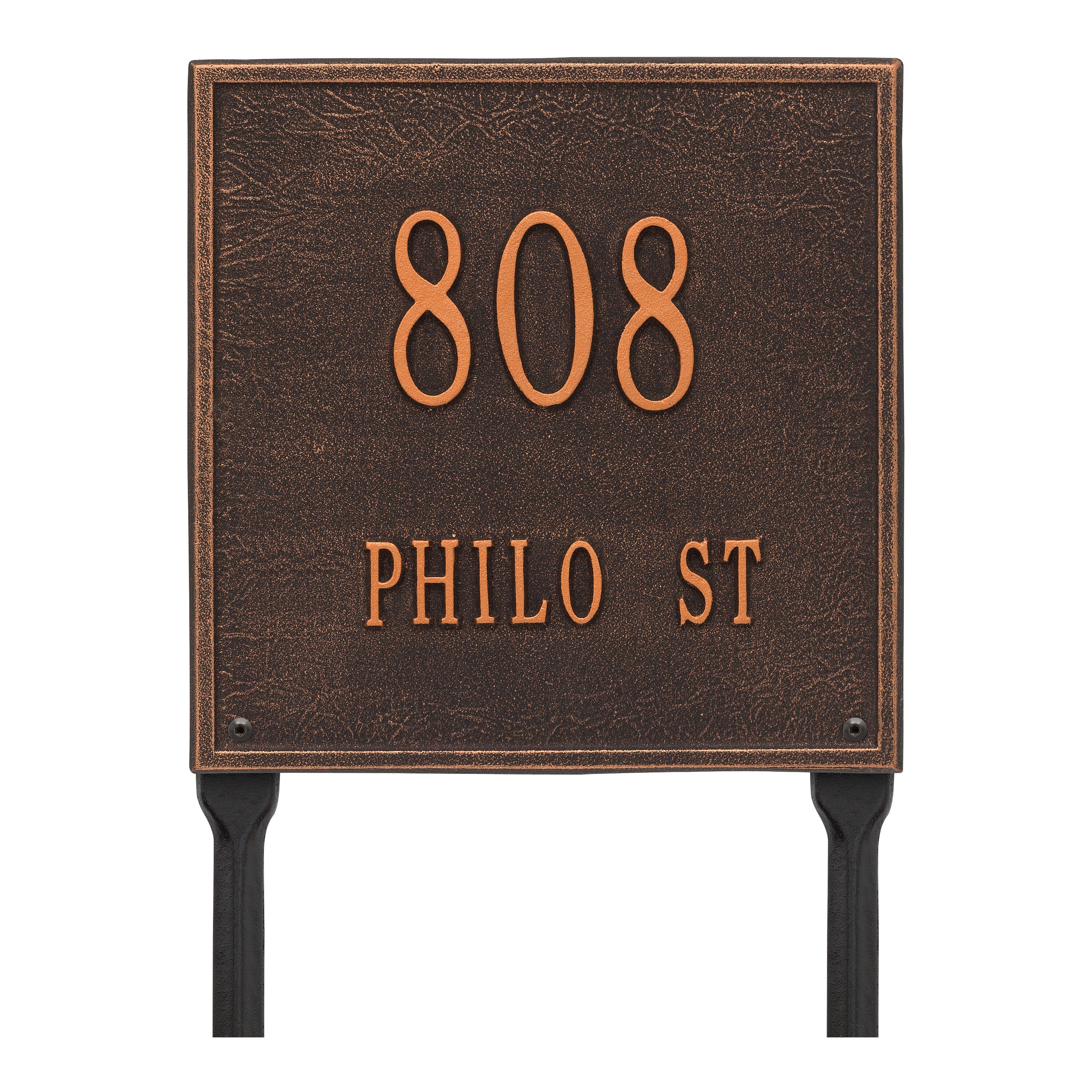 11" Square Lawn Address Plaque