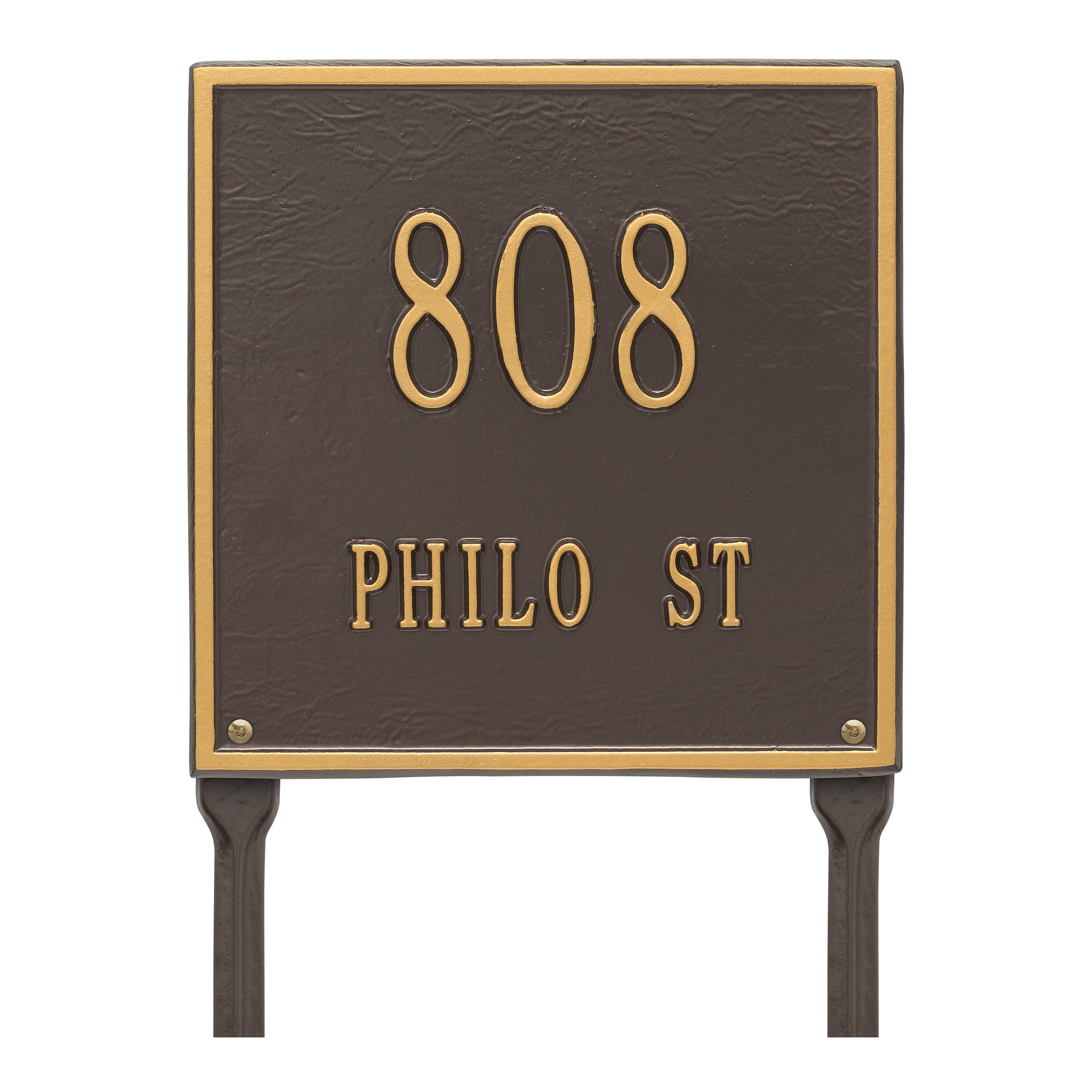 11" Square Lawn Address Plaque