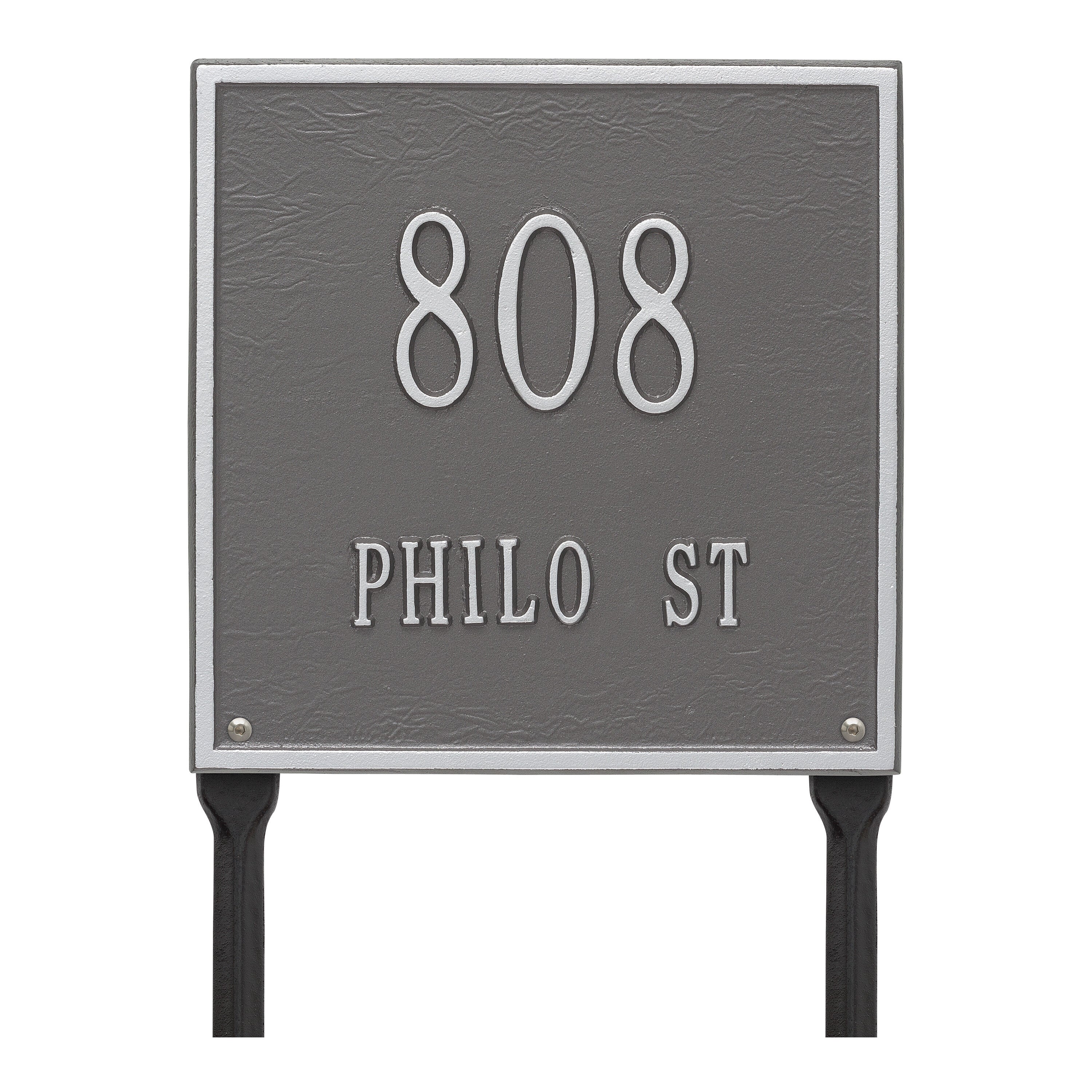 11" Square Lawn Address Plaque
