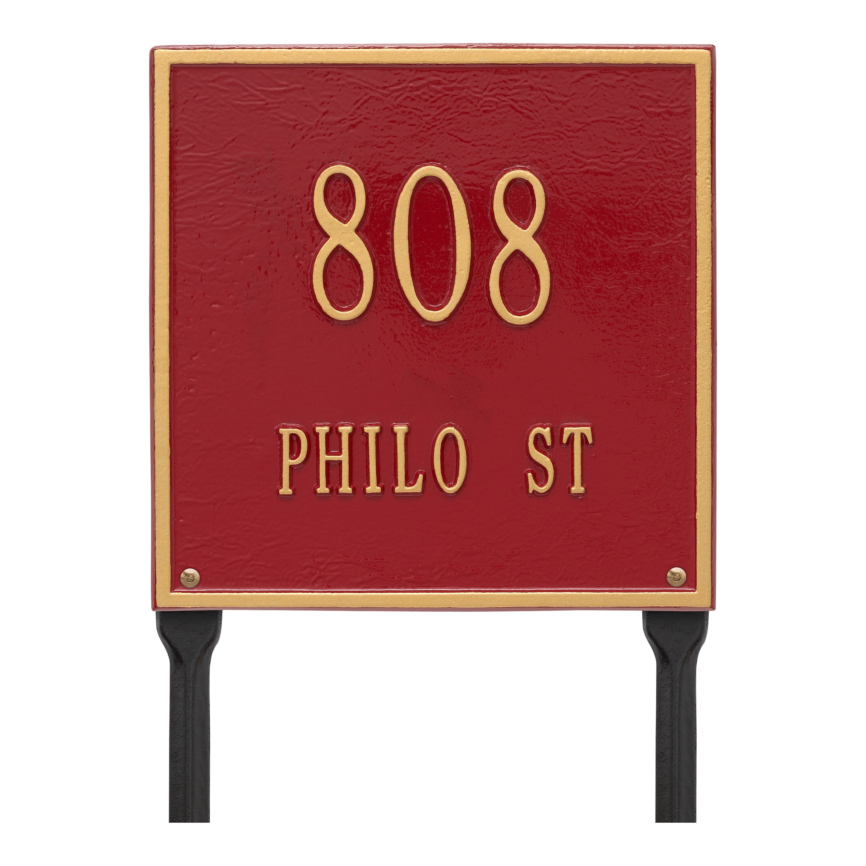 11" Square Lawn Address Plaque