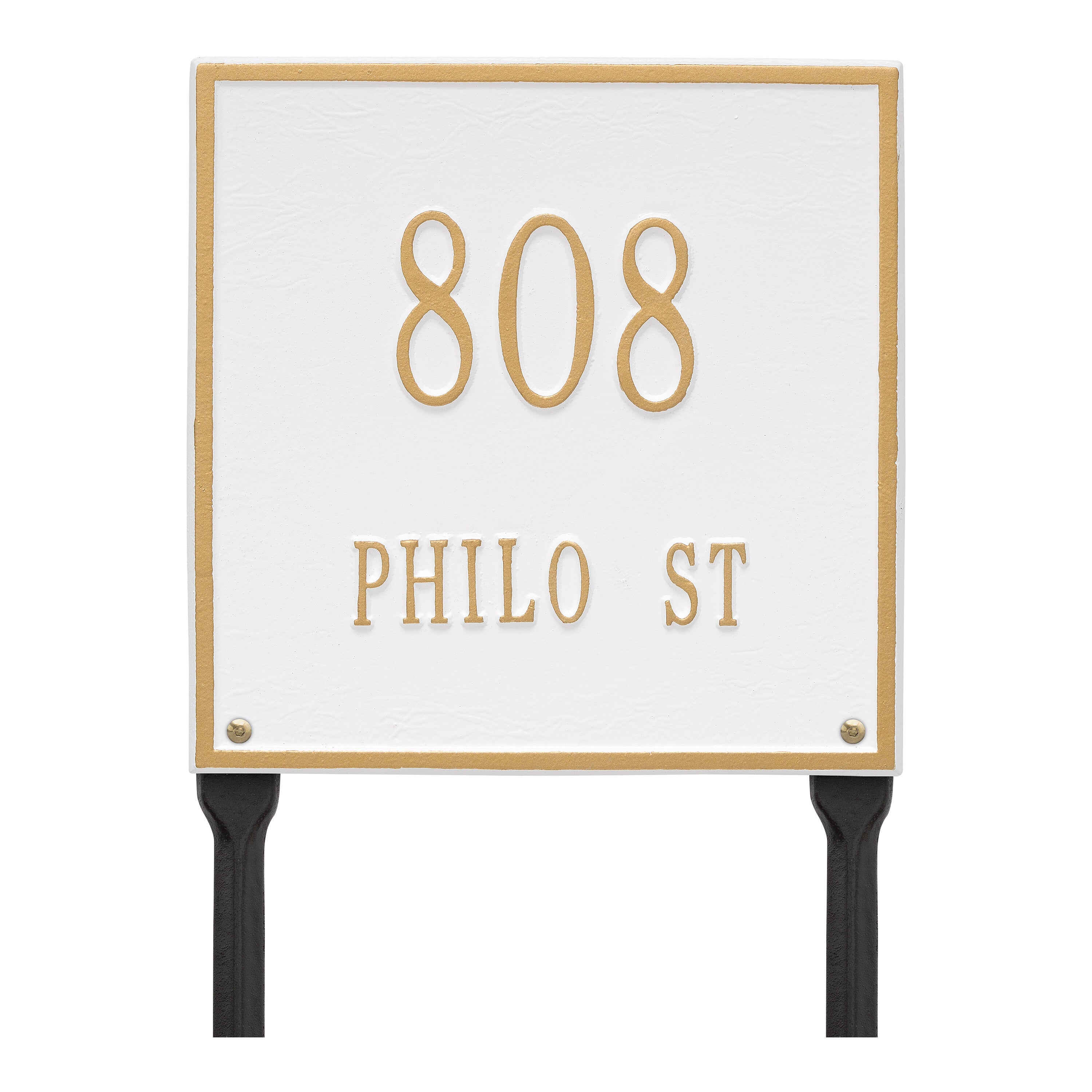 11" Square Lawn Address Plaque