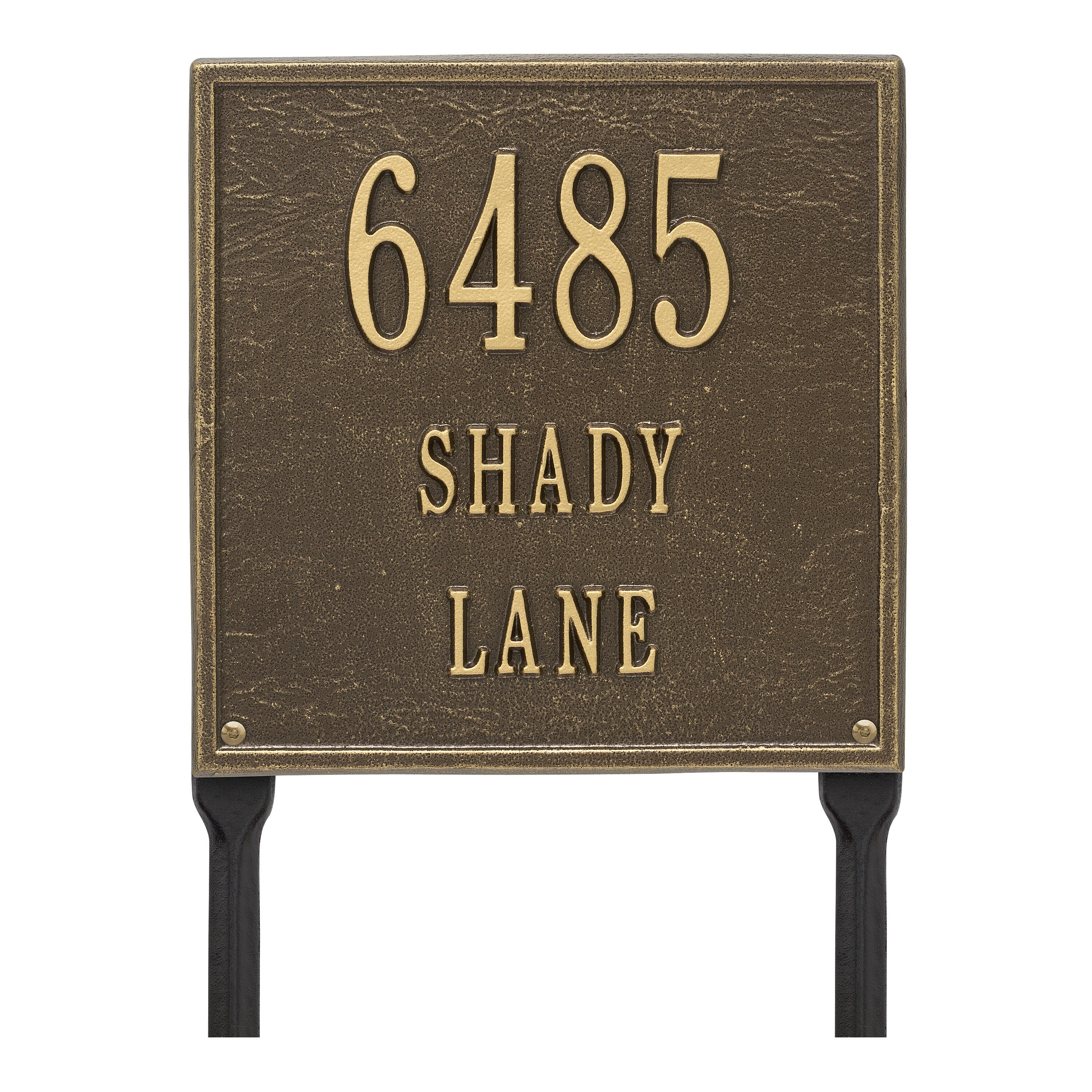 11" Square Lawn Address Plaque