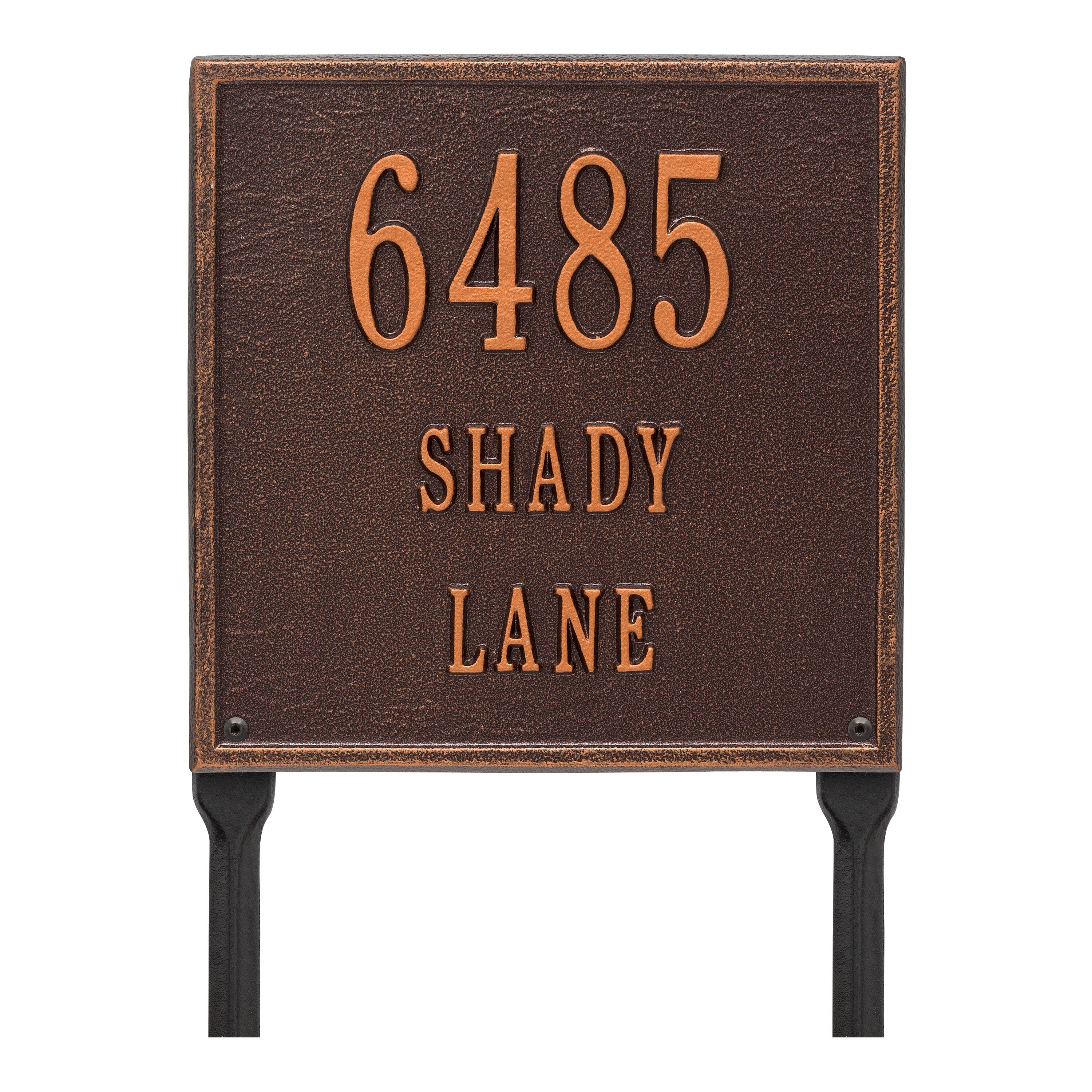 11" Square Lawn Address Plaque