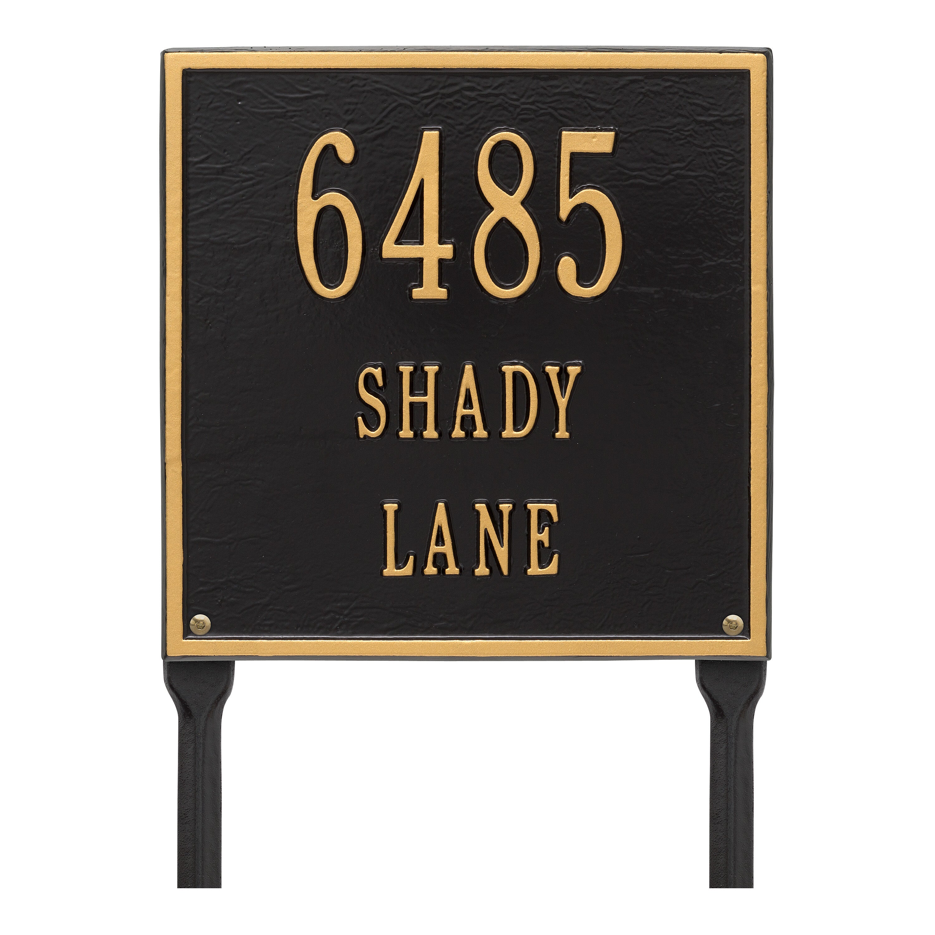 11" Square Lawn Address Plaque