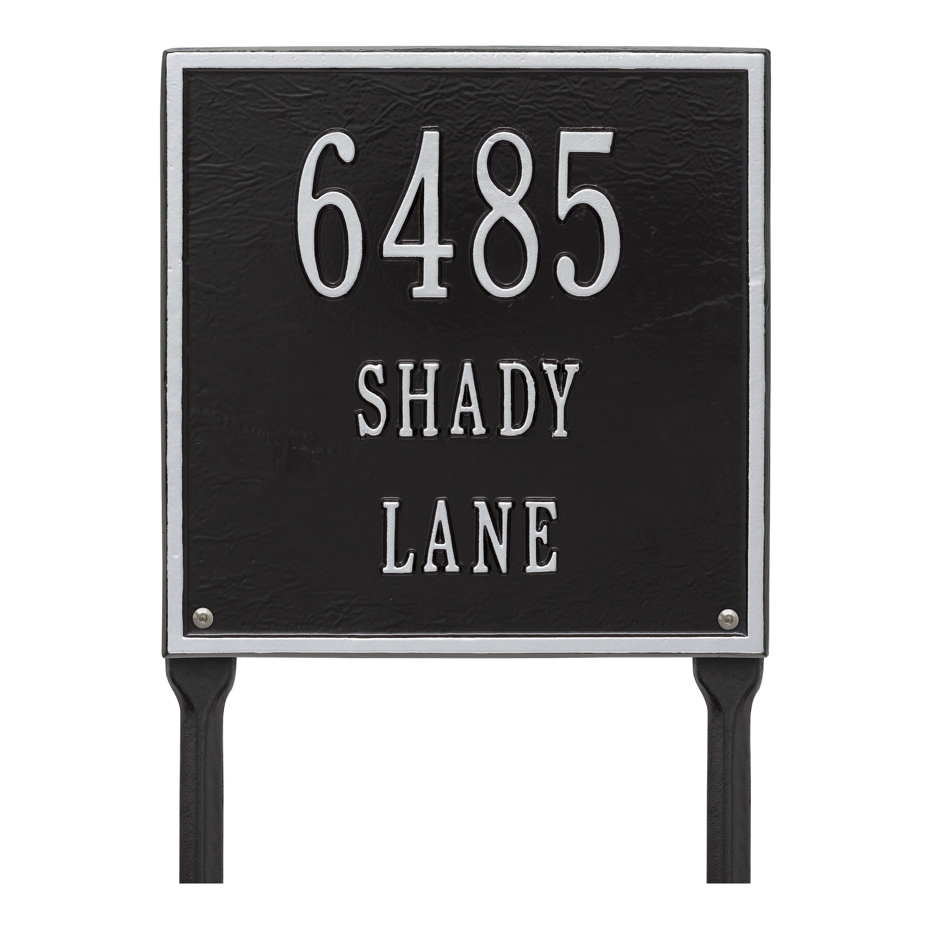 11" Square Lawn Address Plaque