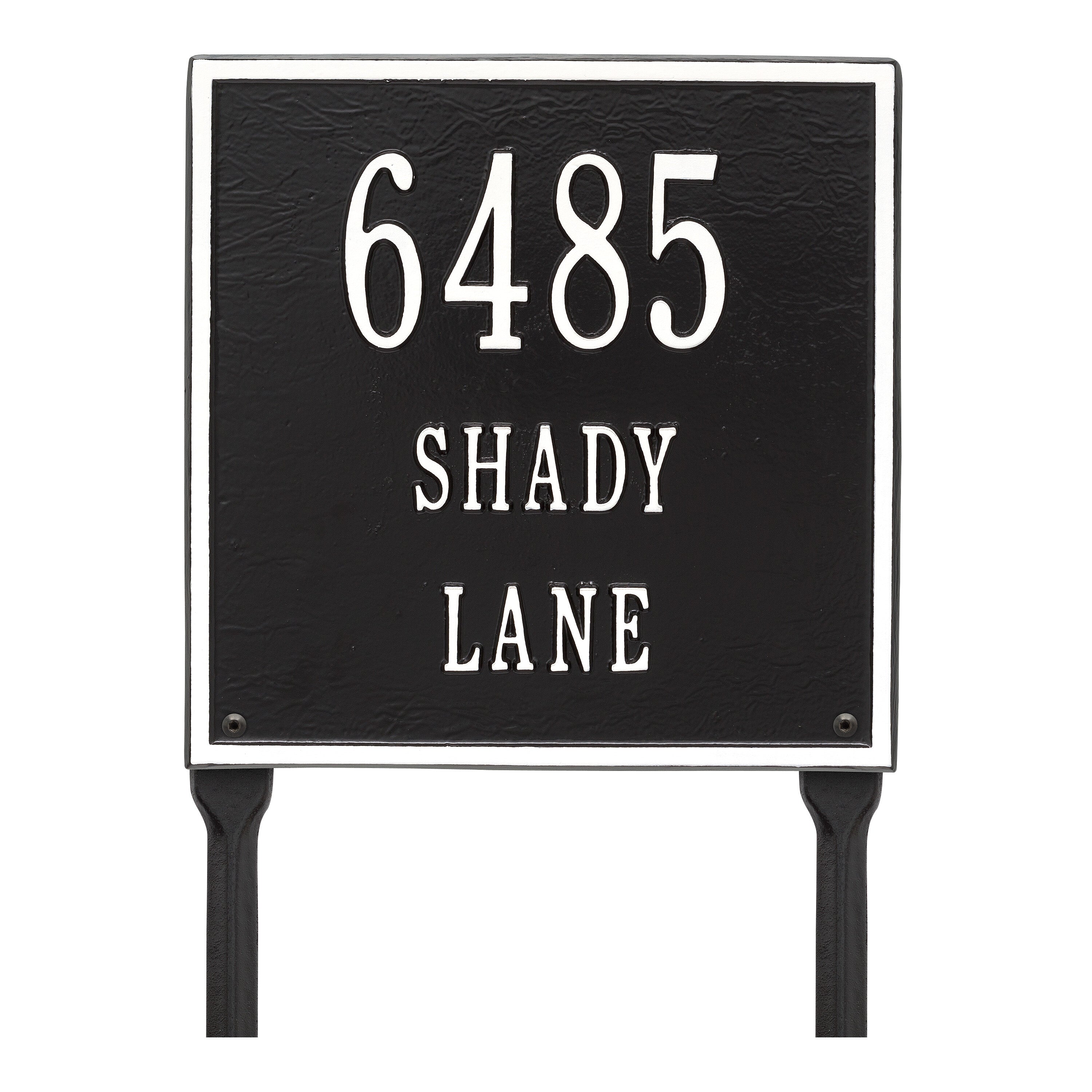 11" Square Lawn Address Plaque