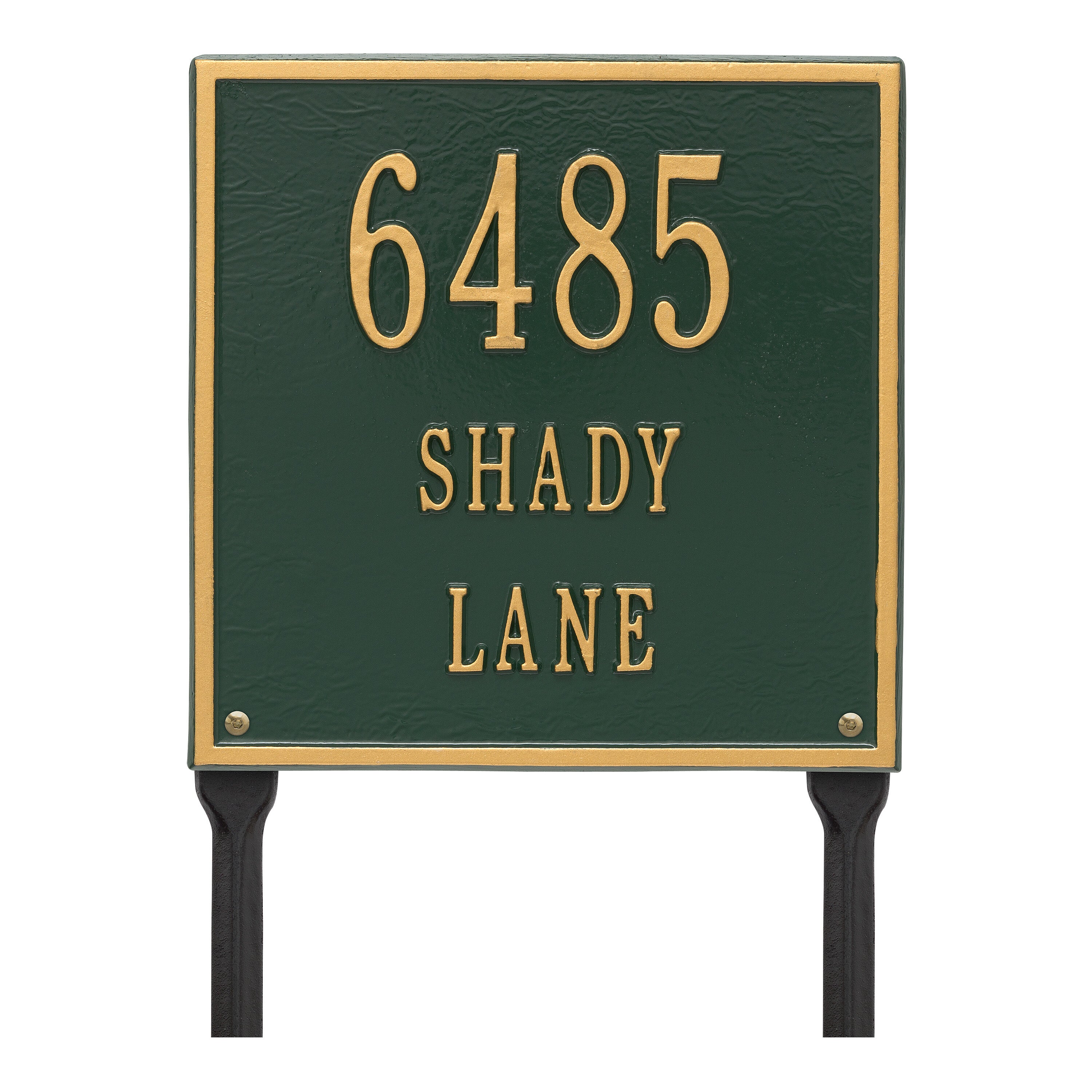 11" Square Lawn Address Plaque