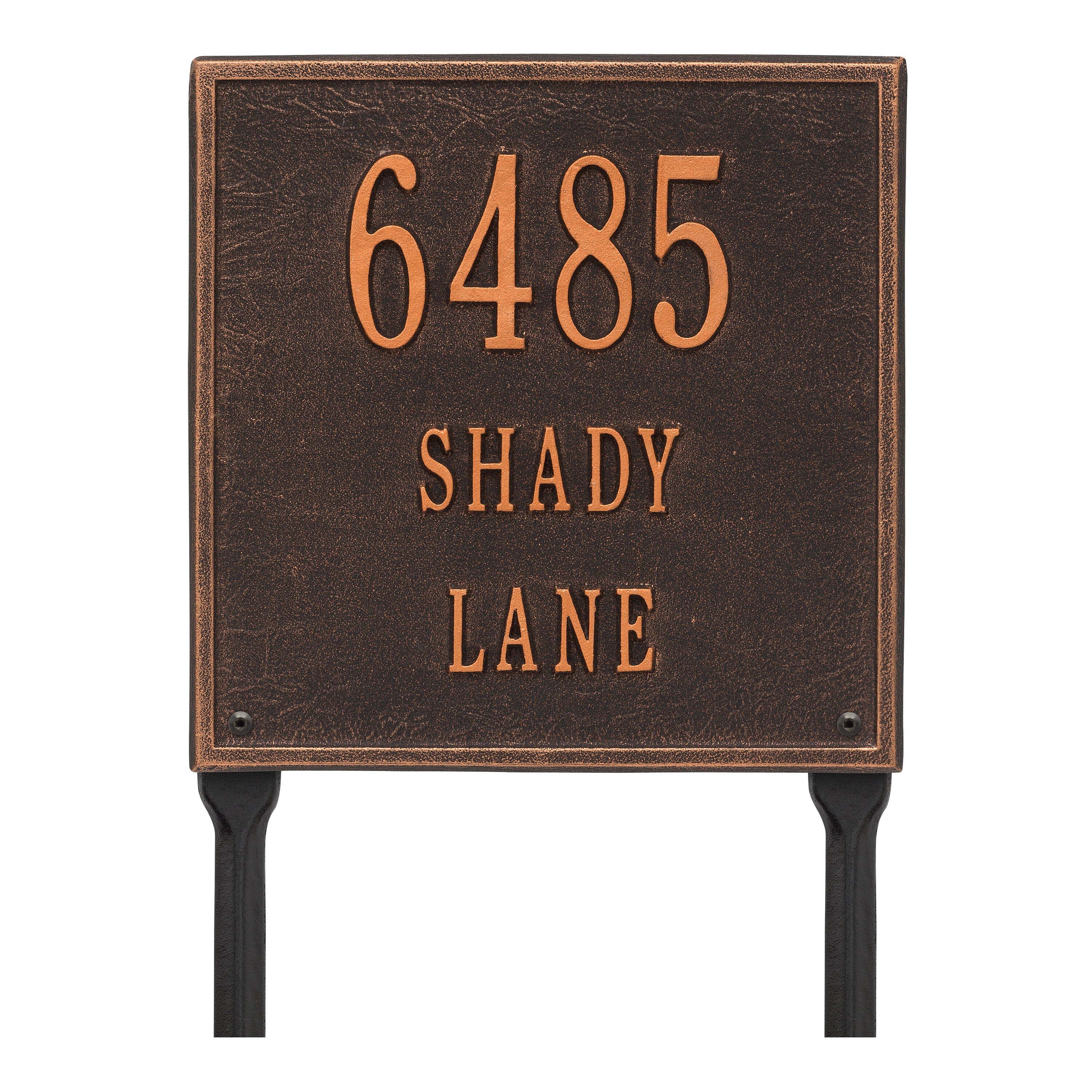 11" Square Lawn Address Plaque