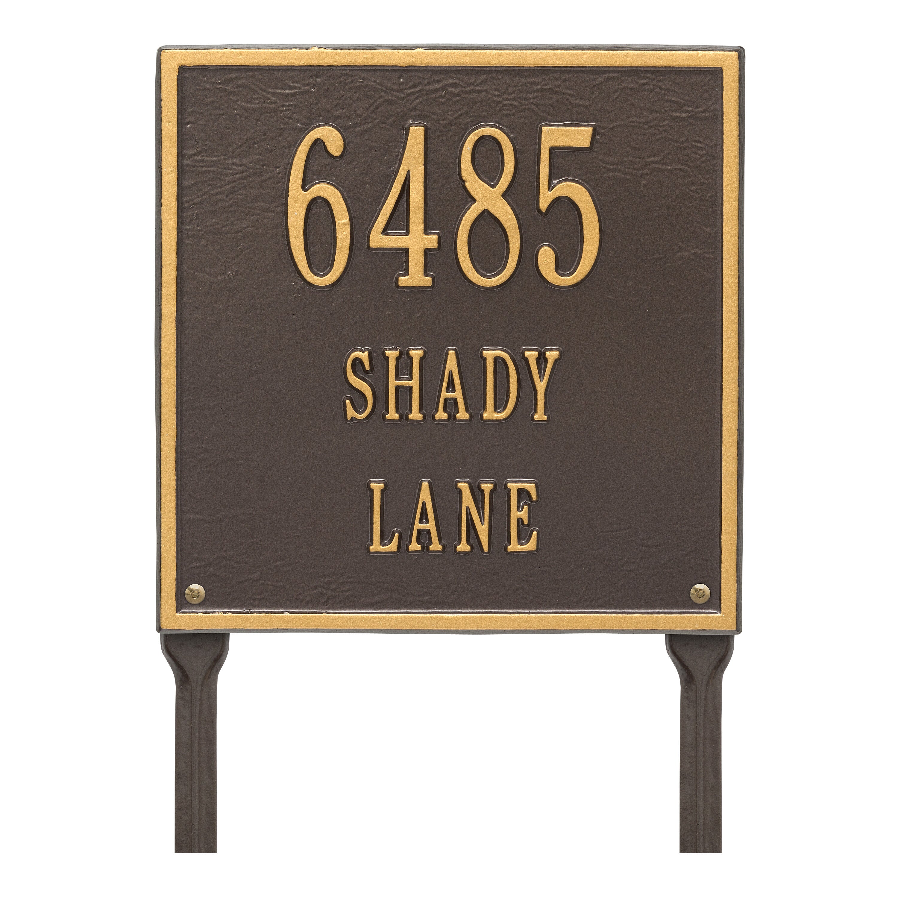 11" Square Lawn Address Plaque