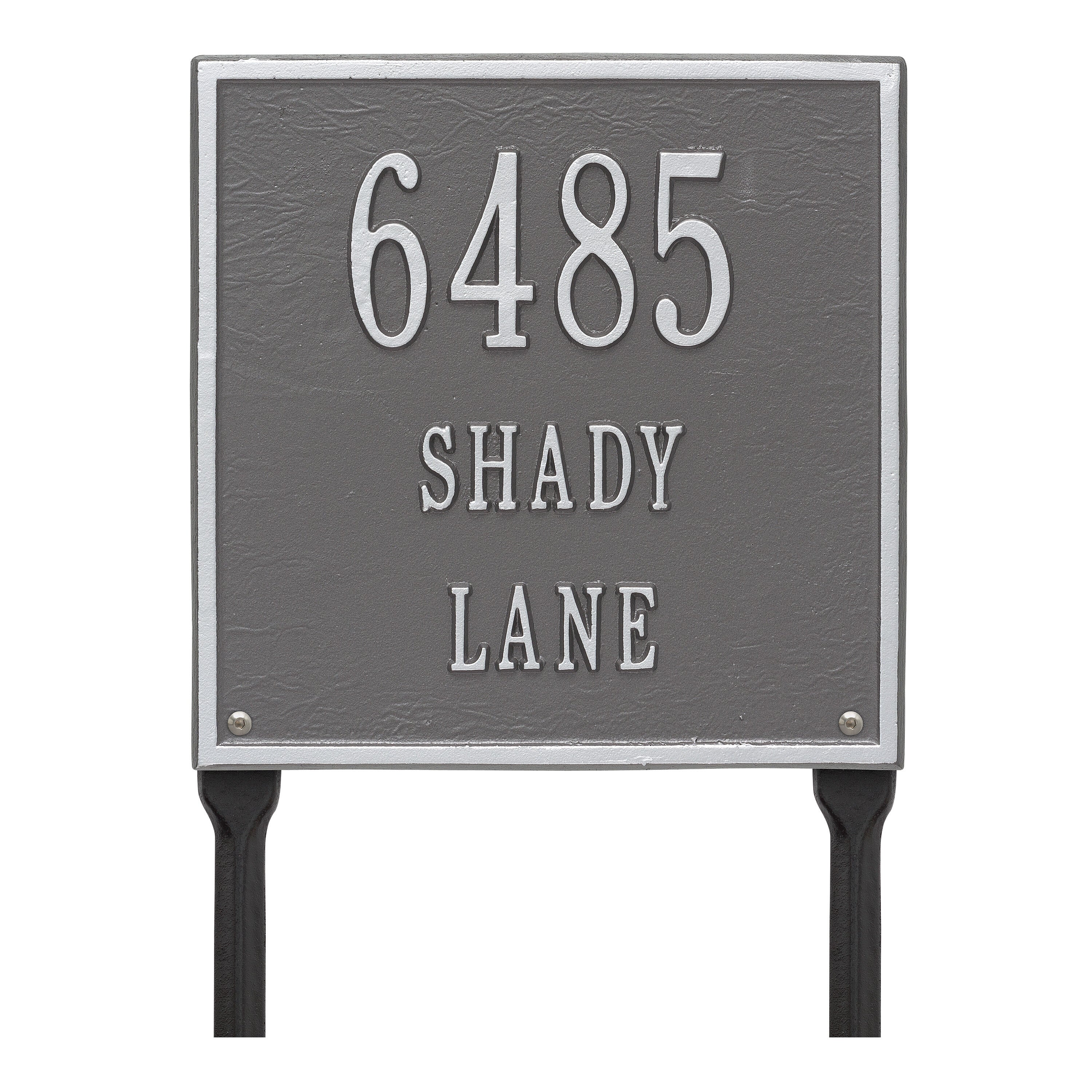 11" Square Lawn Address Plaque