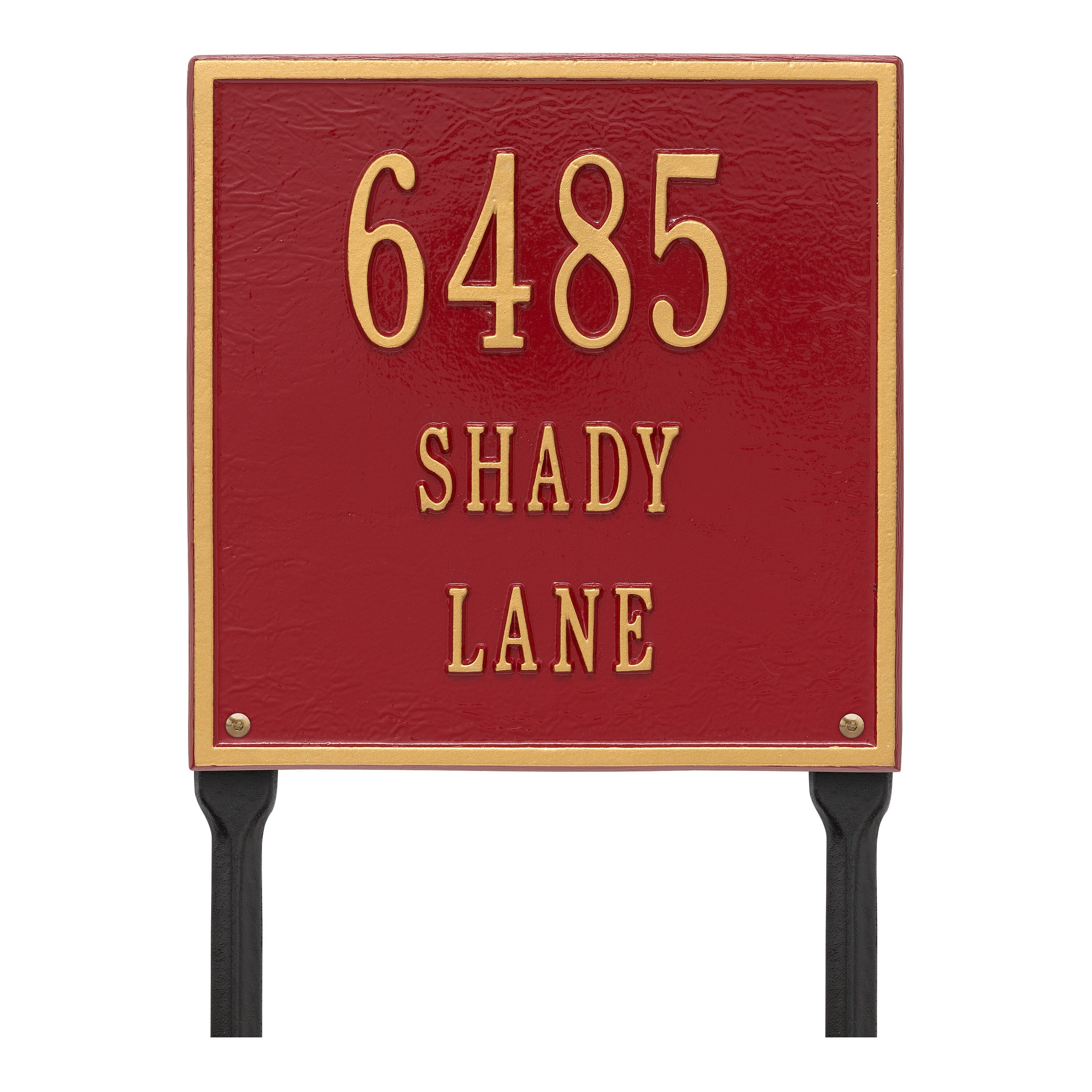11" Square Lawn Address Plaque