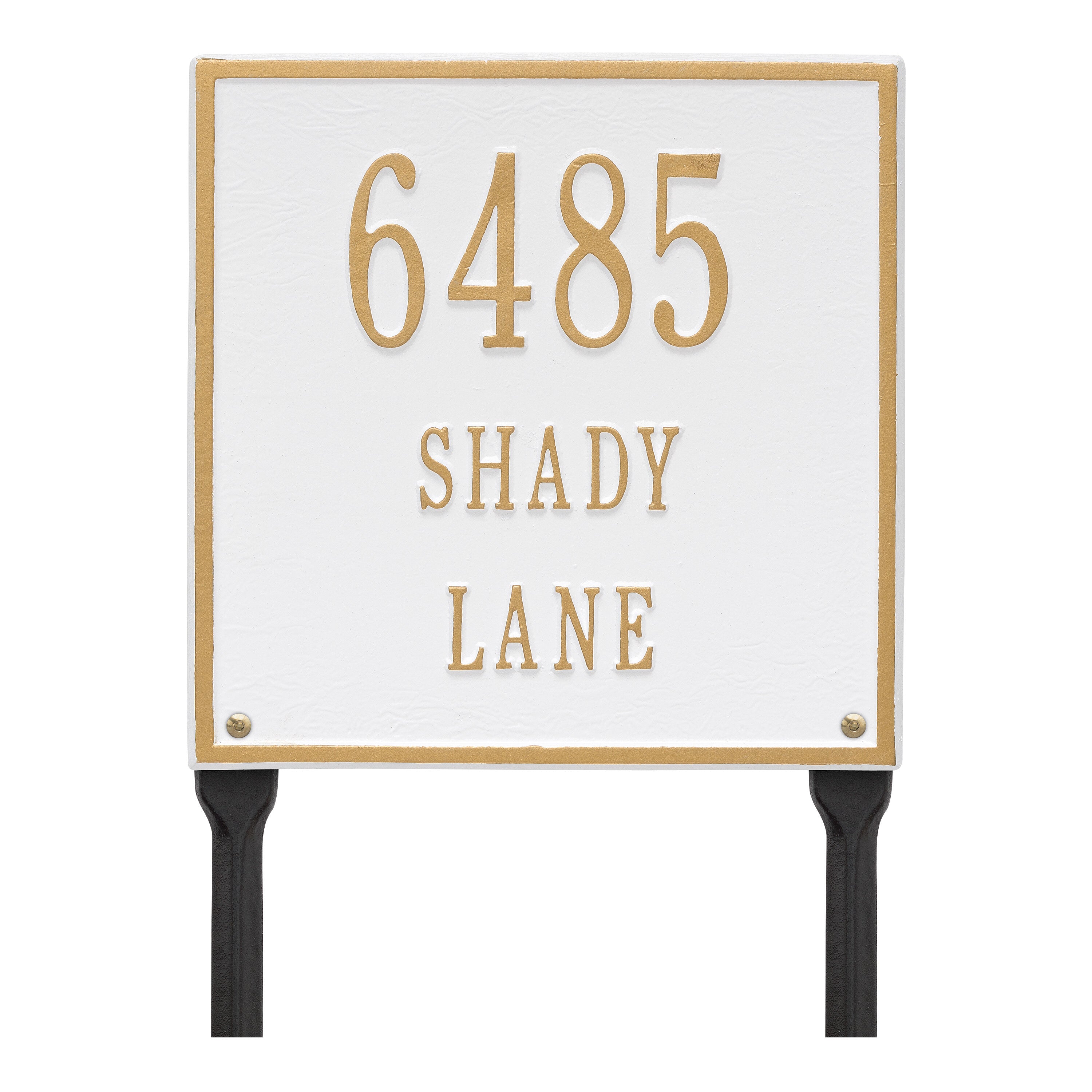 11" Square Lawn Address Plaque