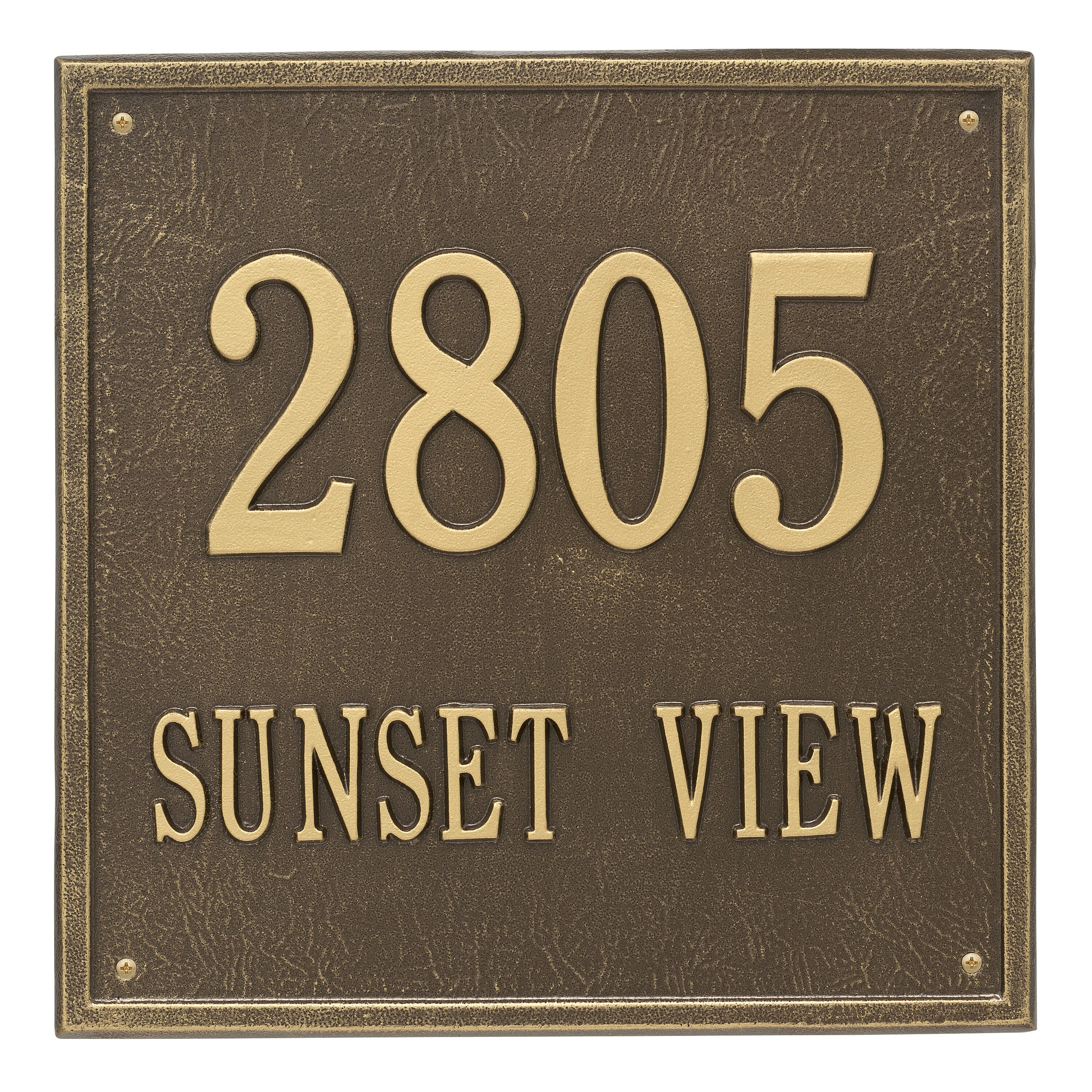 15" Square Wall Address Plaque