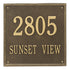 15" Square Wall Address Plaque