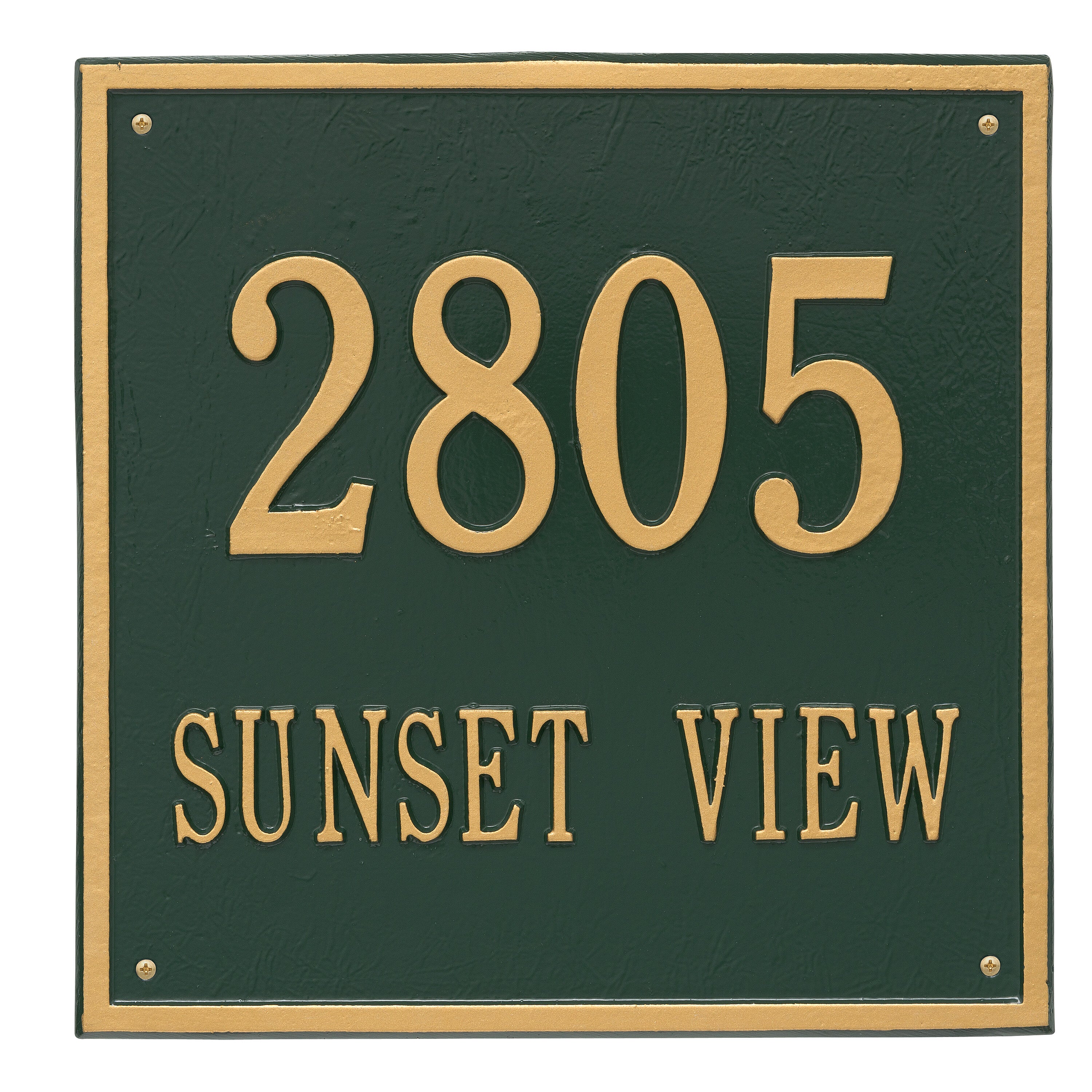 15" Square Wall Address Plaque