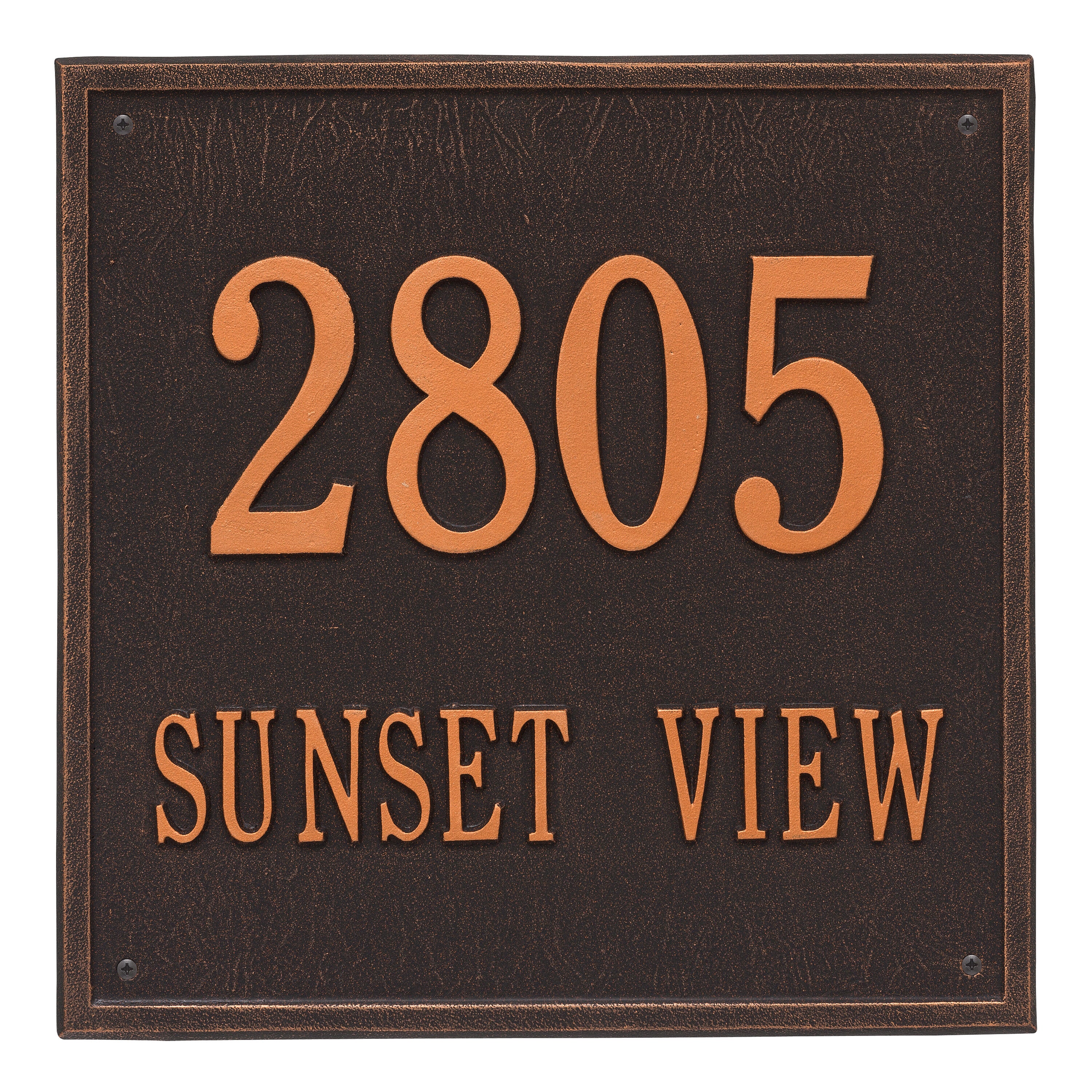 15" Square Wall Address Plaque