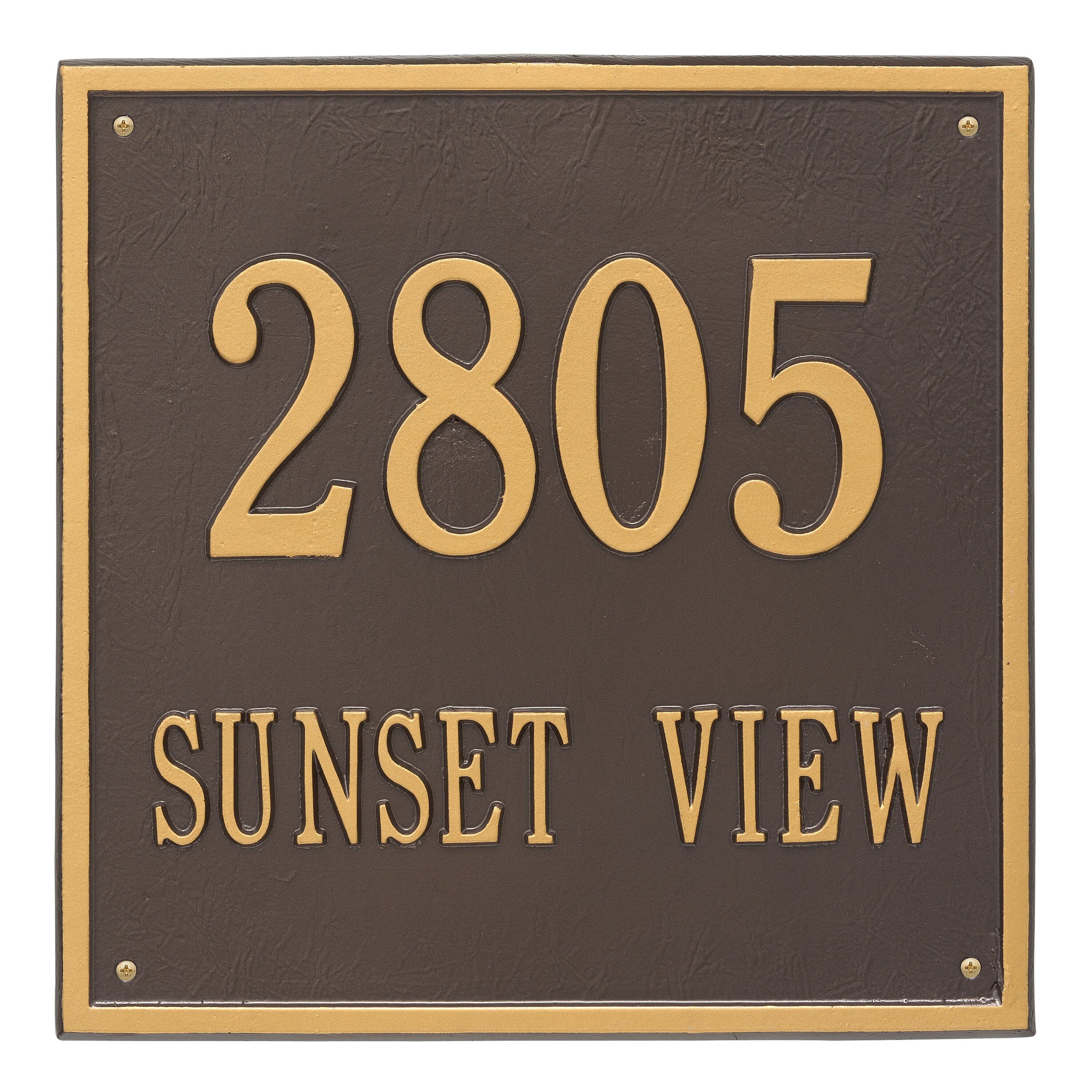 15" Square Wall Address Plaque
