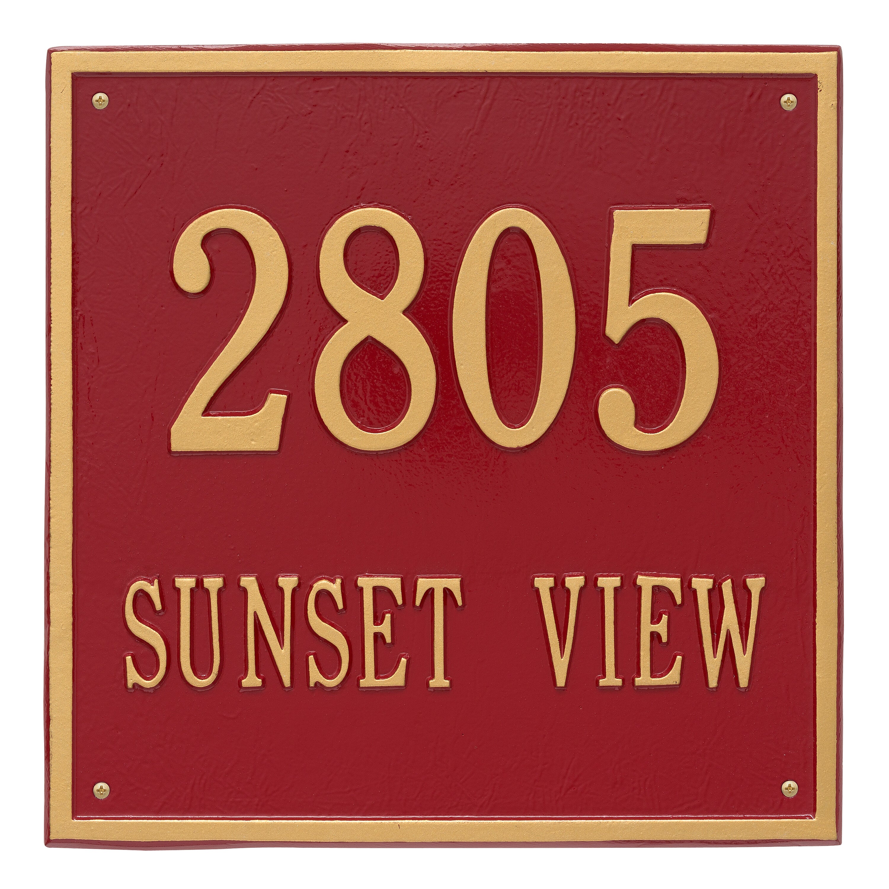 15" Square Wall Address Plaque