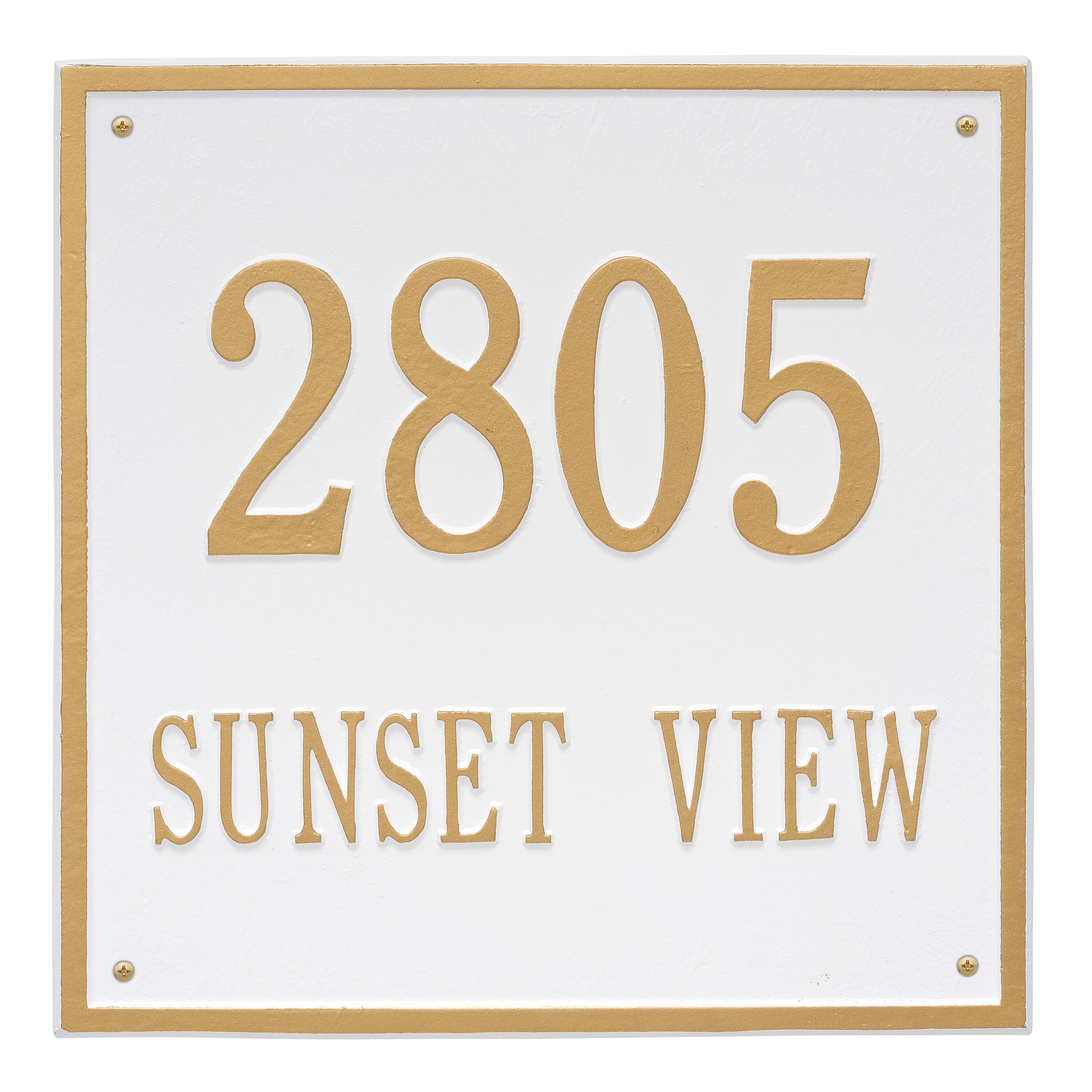 15" Square Wall Address Plaque