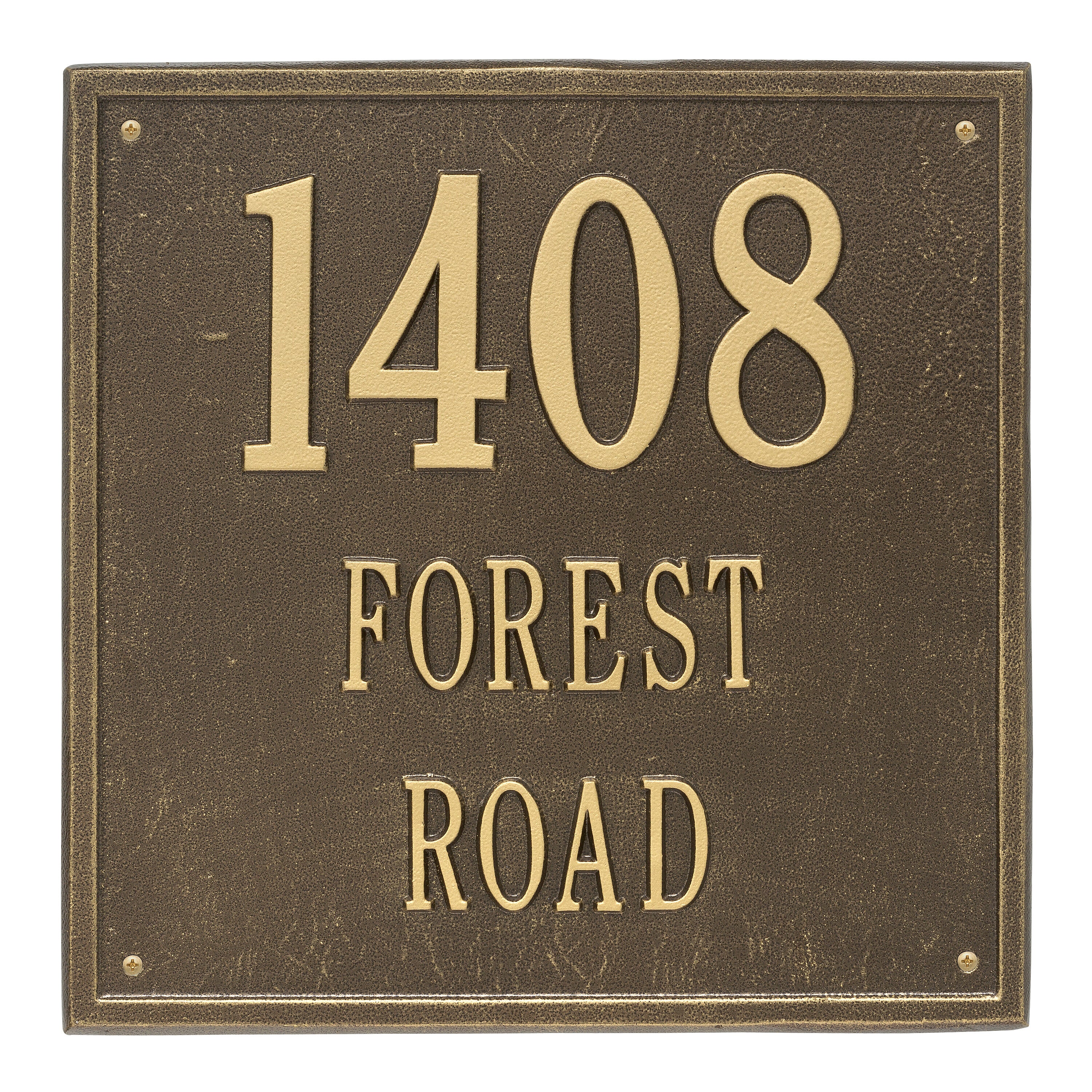 15" Square Wall Address Plaque