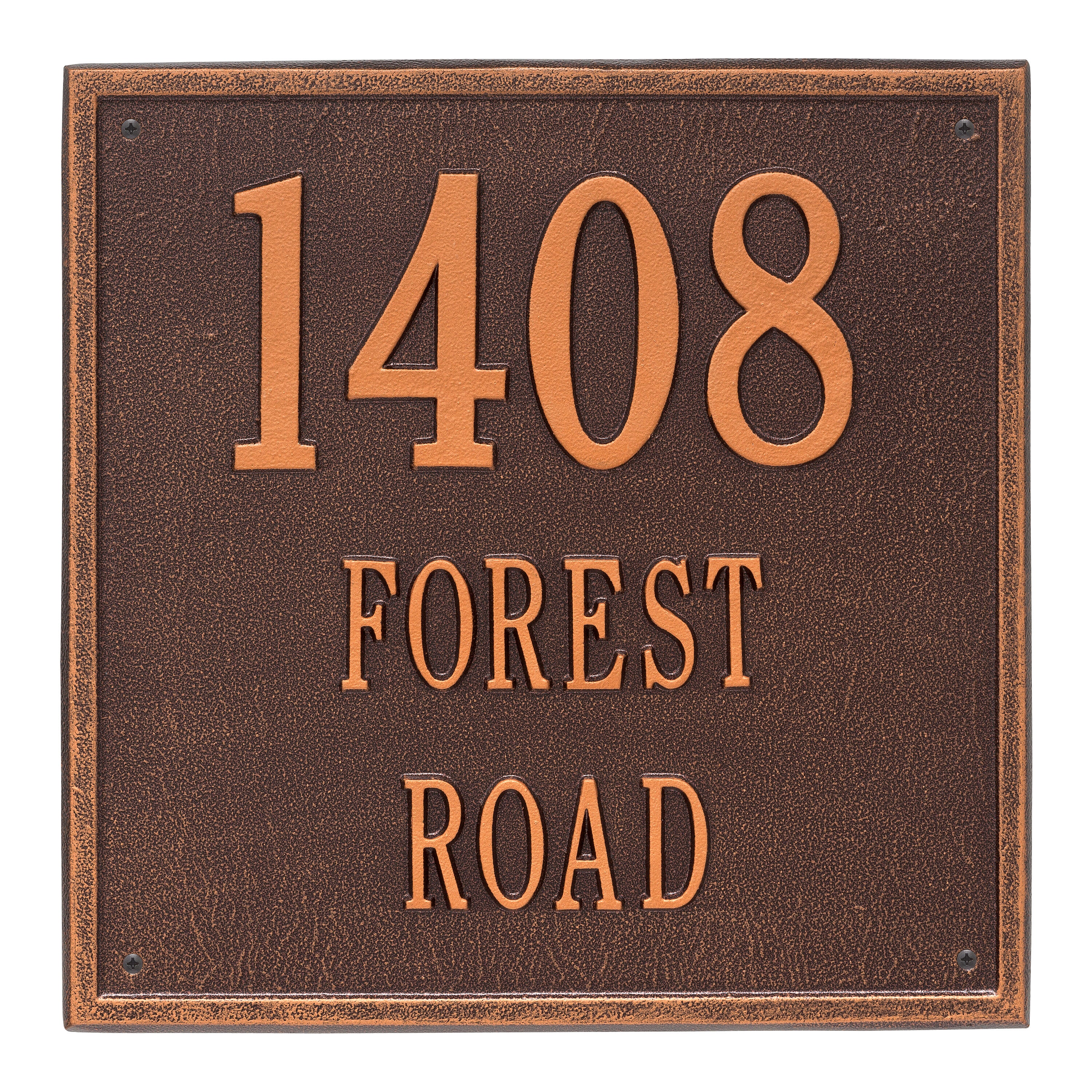 15" Square Wall Address Plaque