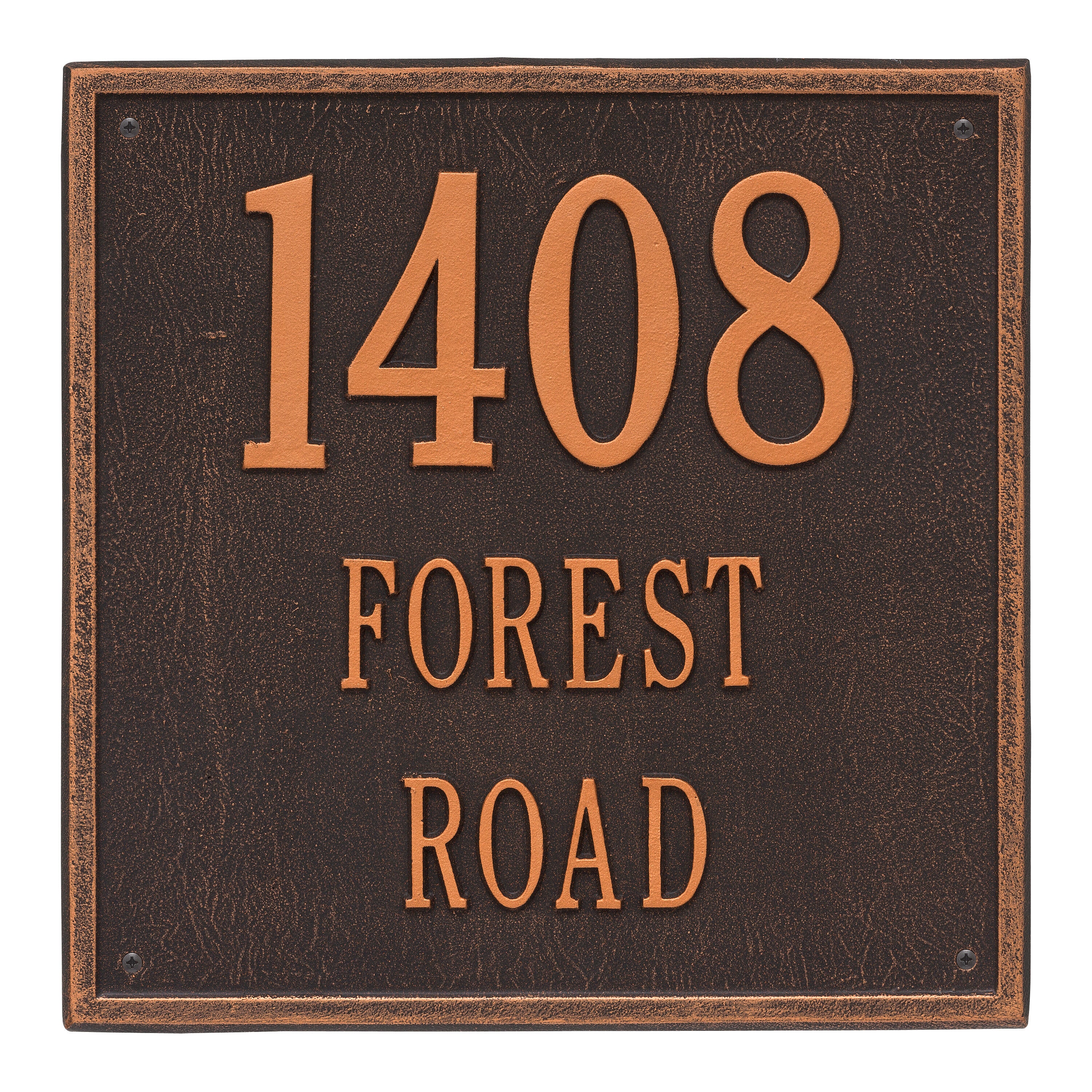 15" Square Wall Address Plaque