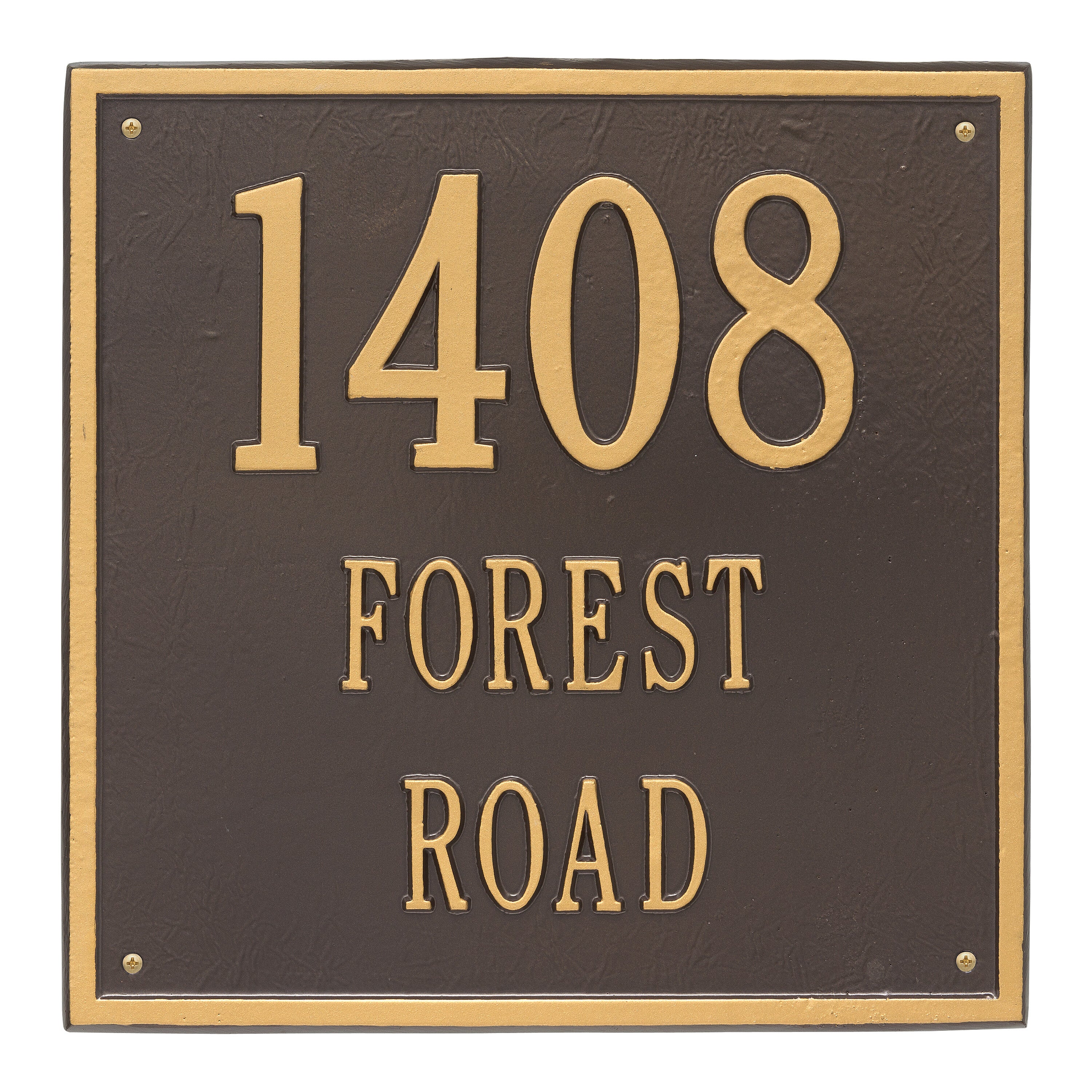 15" Square Wall Address Plaque
