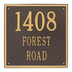 15" Square Wall Address Plaque