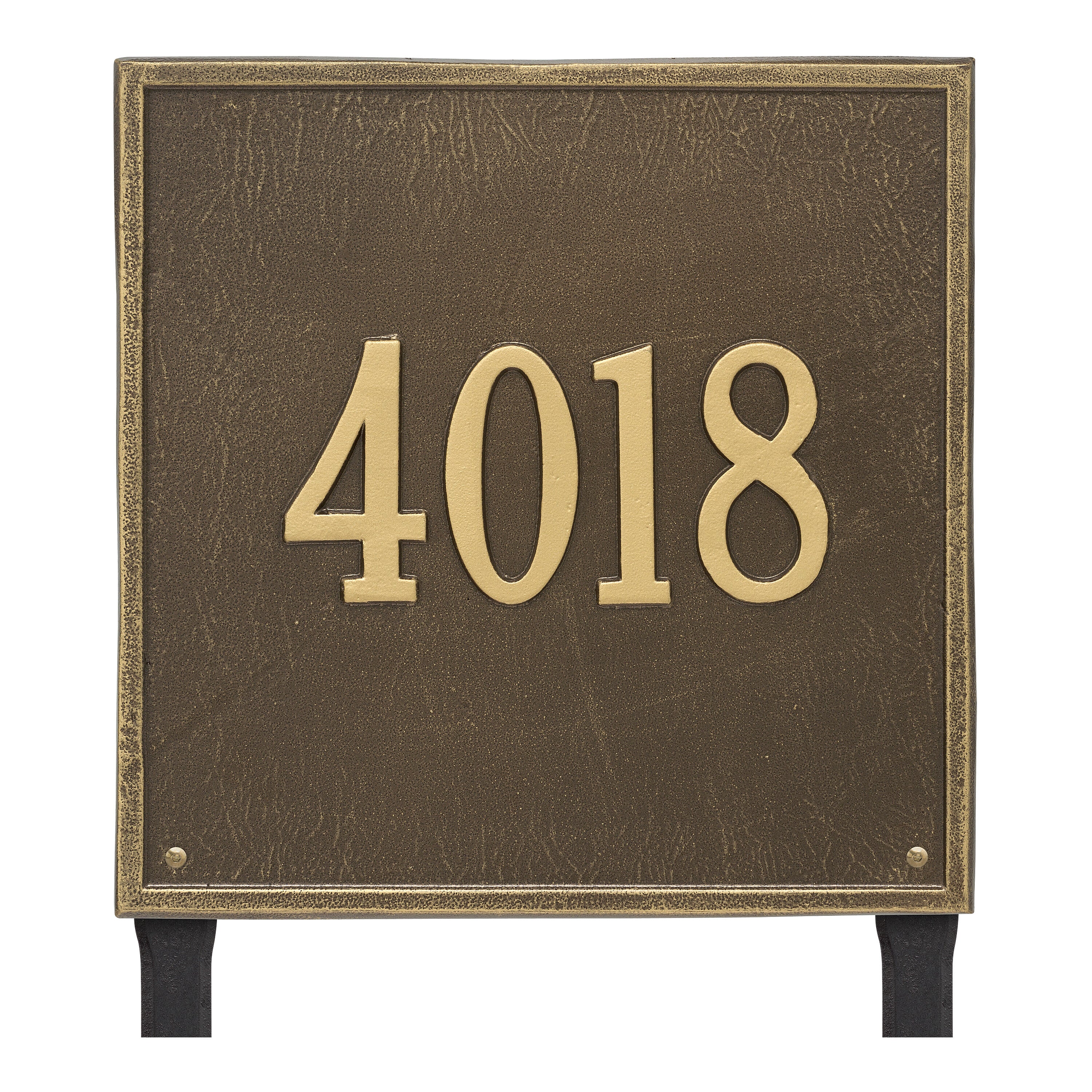 15" Square Lawn Address Plaque