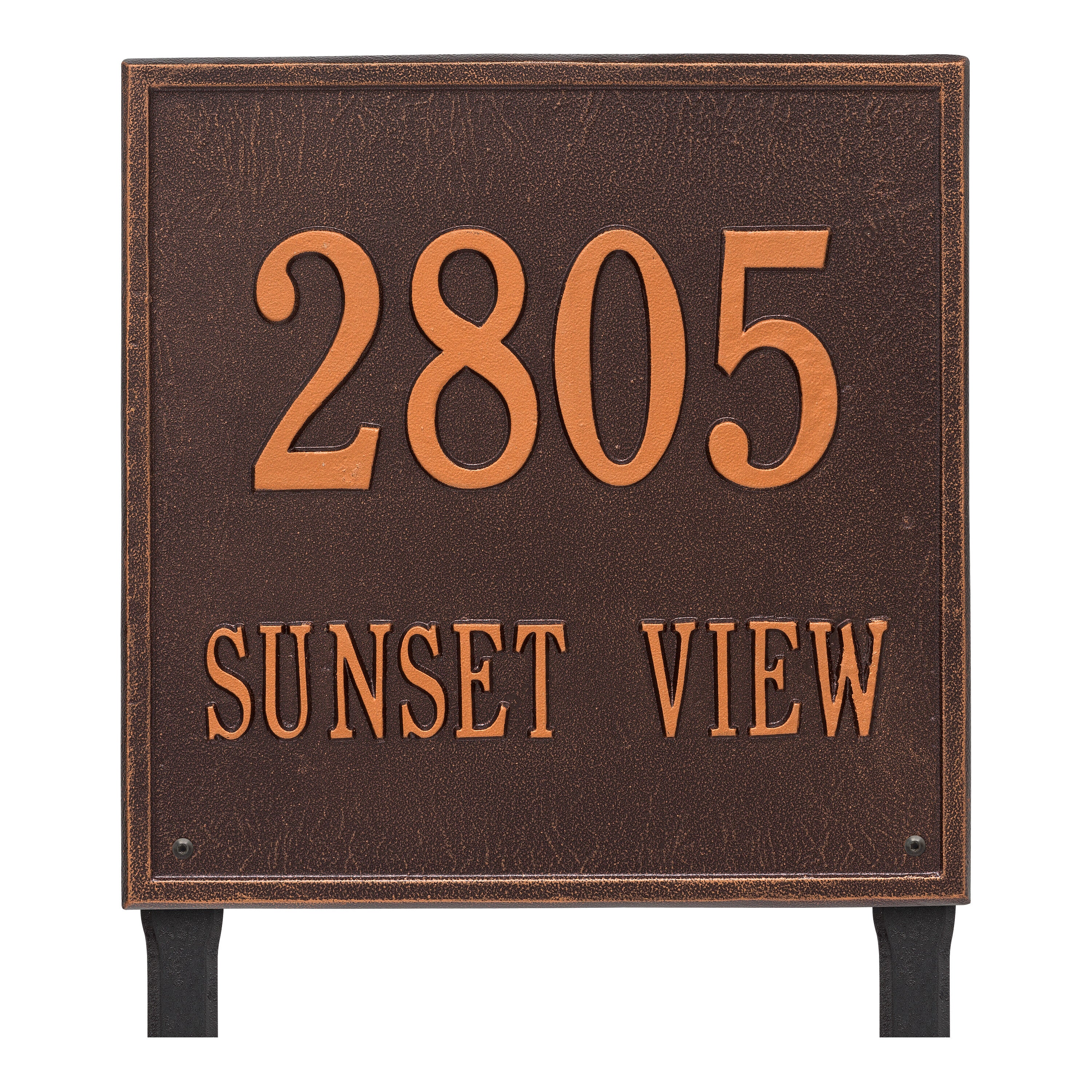 15" Square Lawn Address Plaque