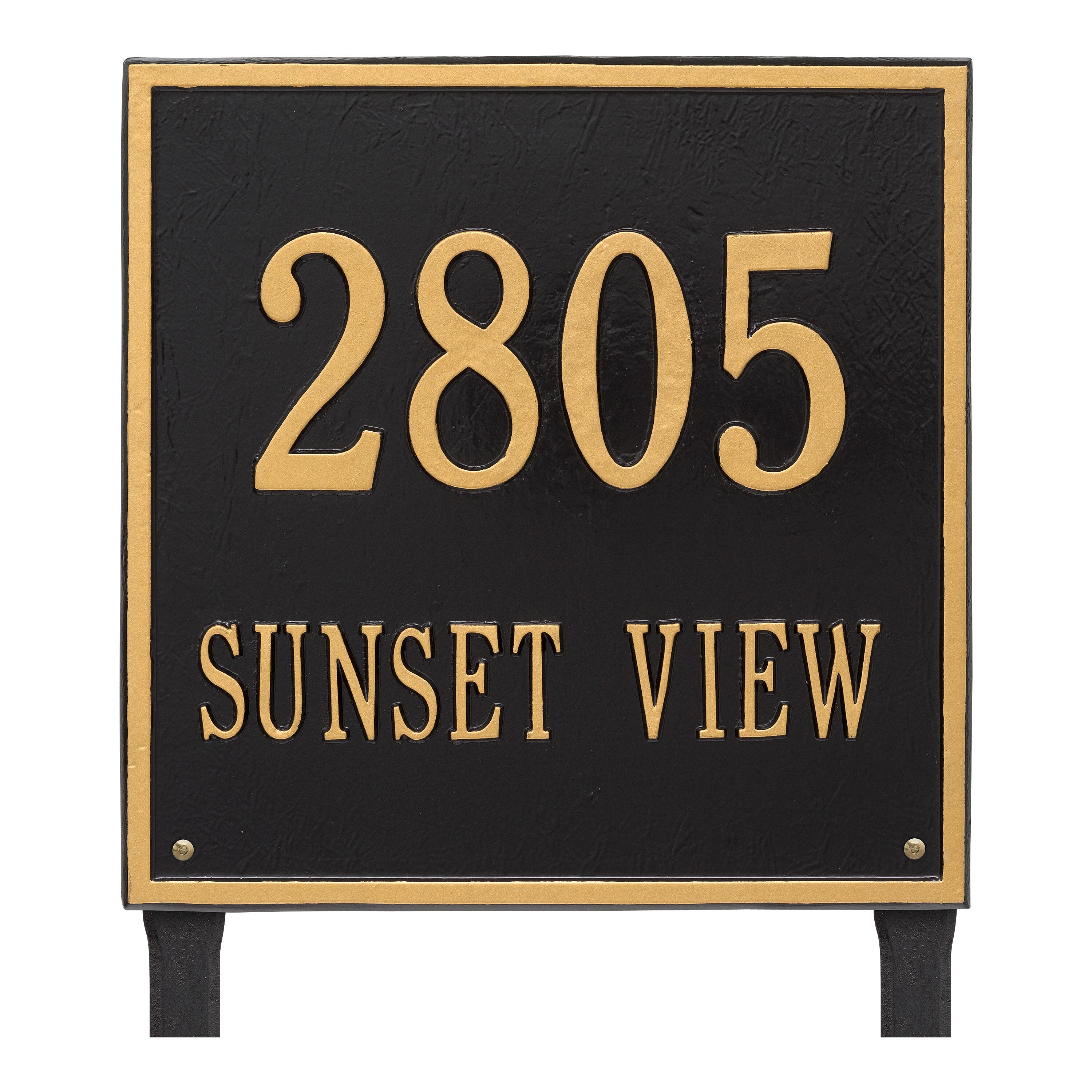 15" Square Lawn Address Plaque