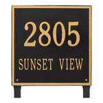 15" Square Lawn Address Plaque