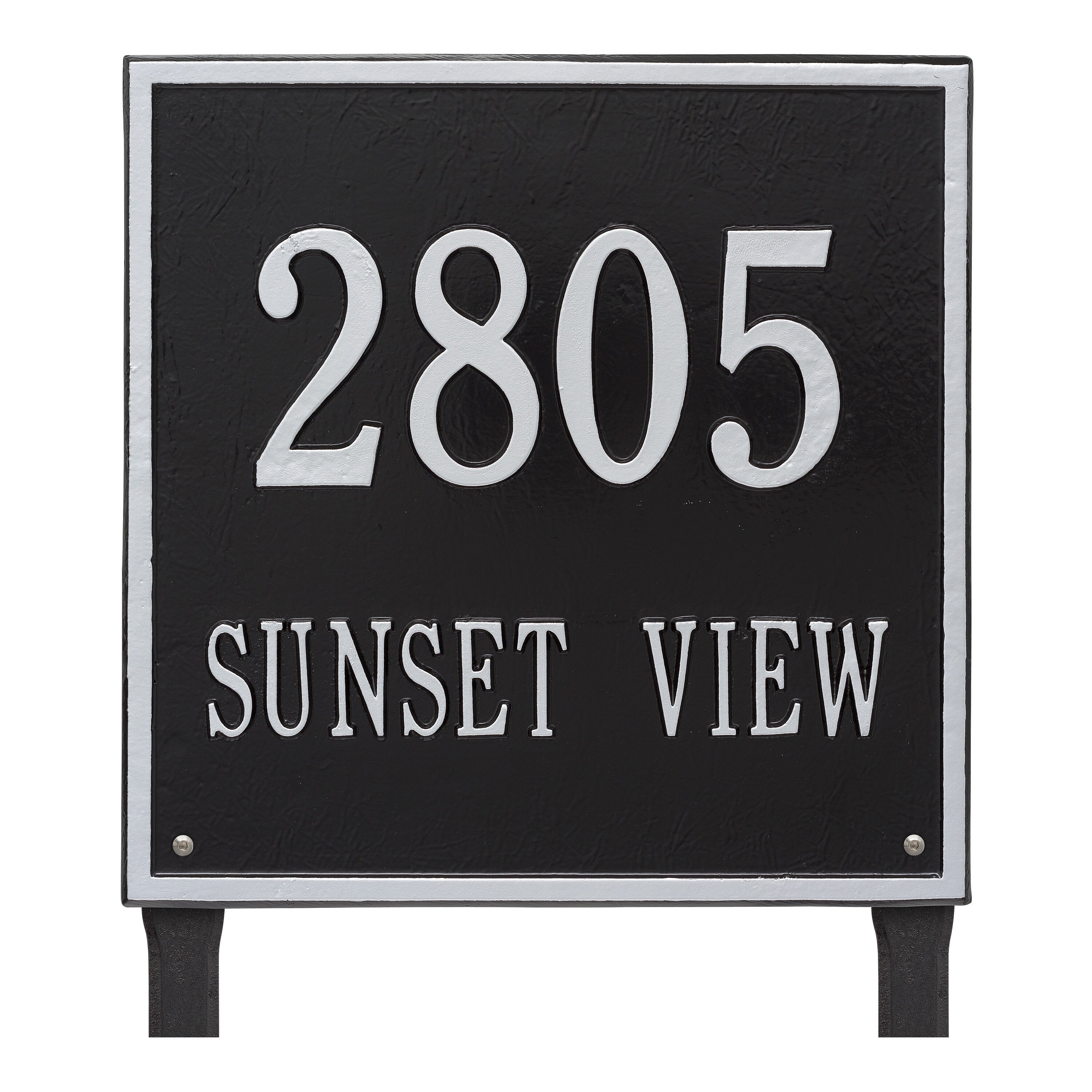 15" Square Lawn Address Plaque