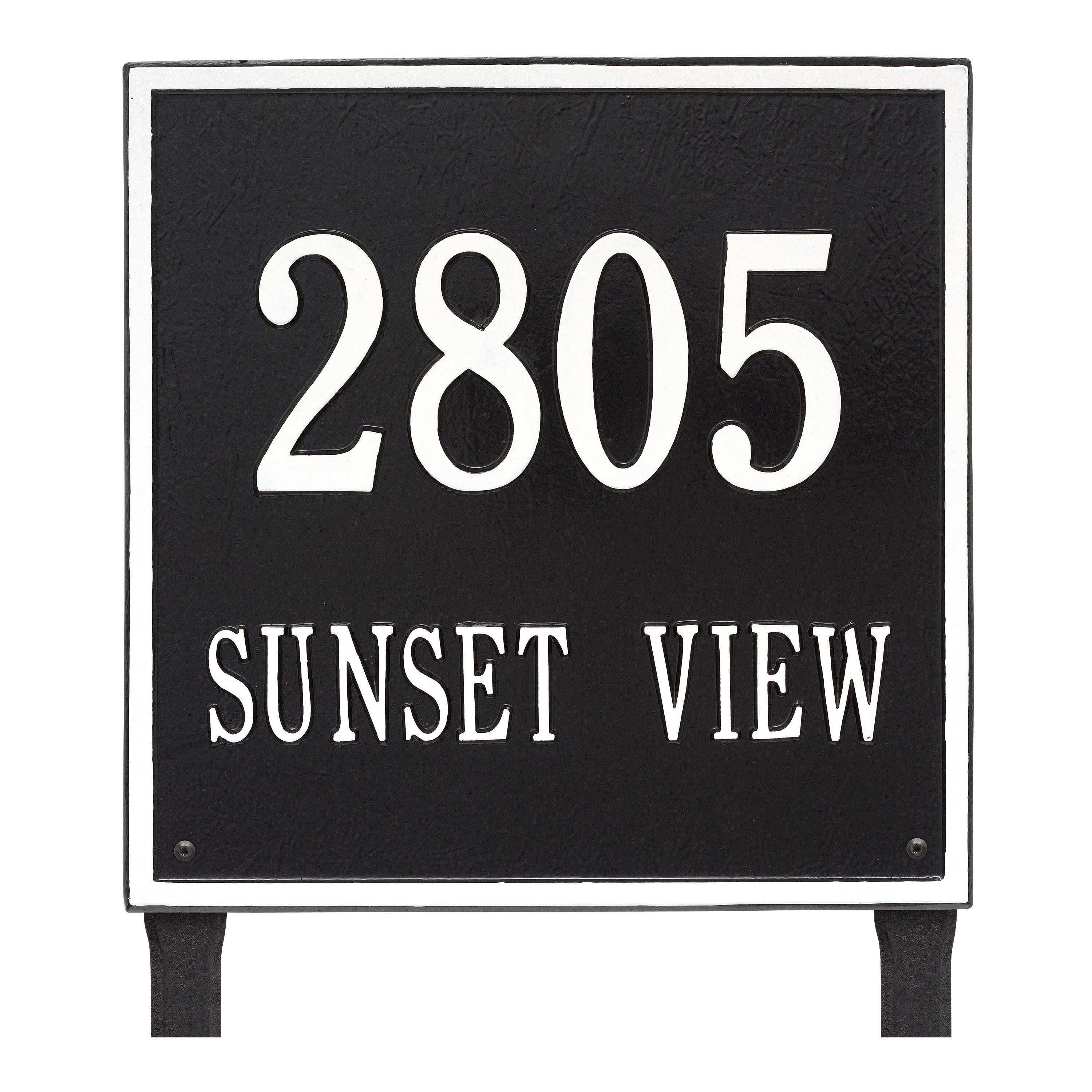 15" Square Lawn Address Plaque