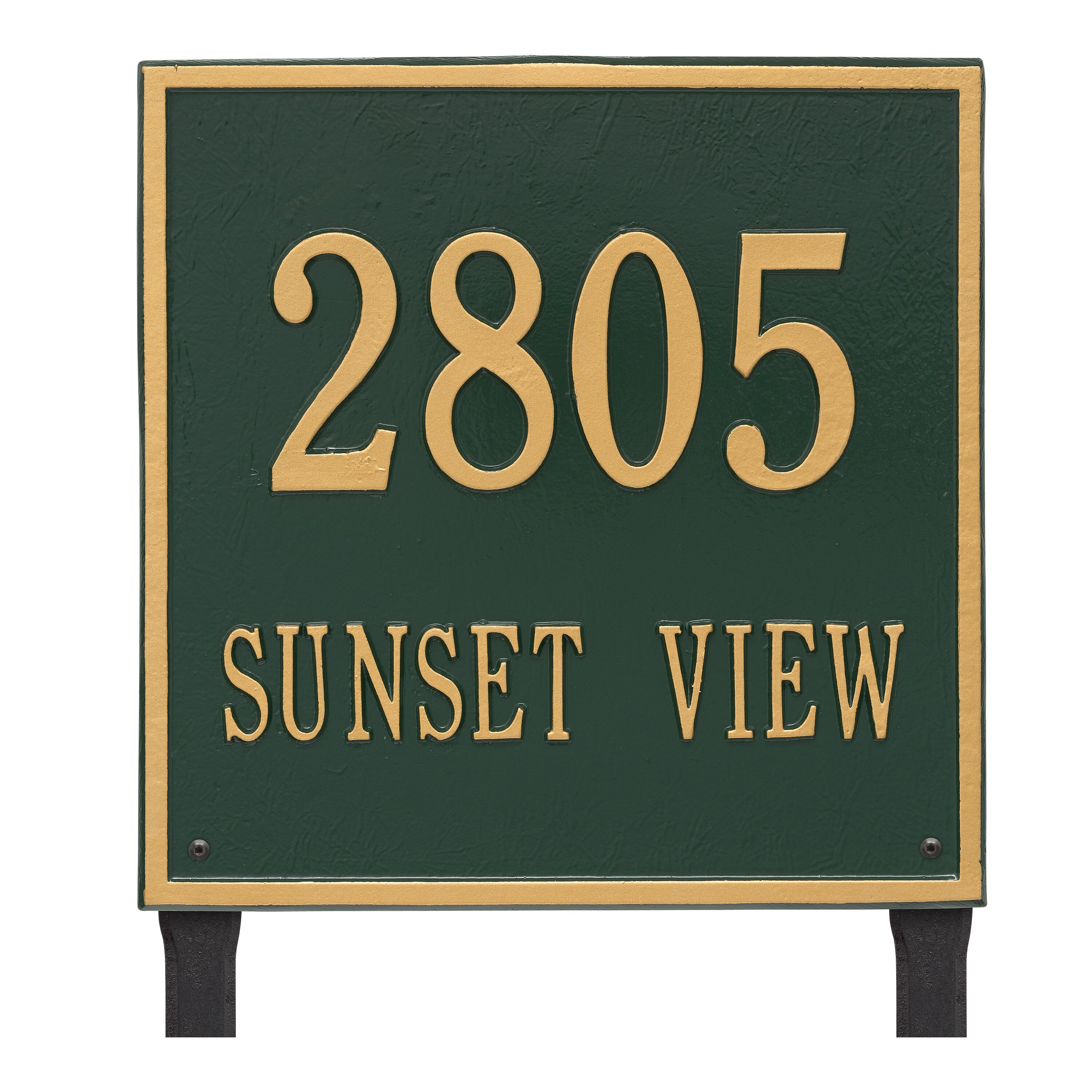 15" Square Lawn Address Plaque