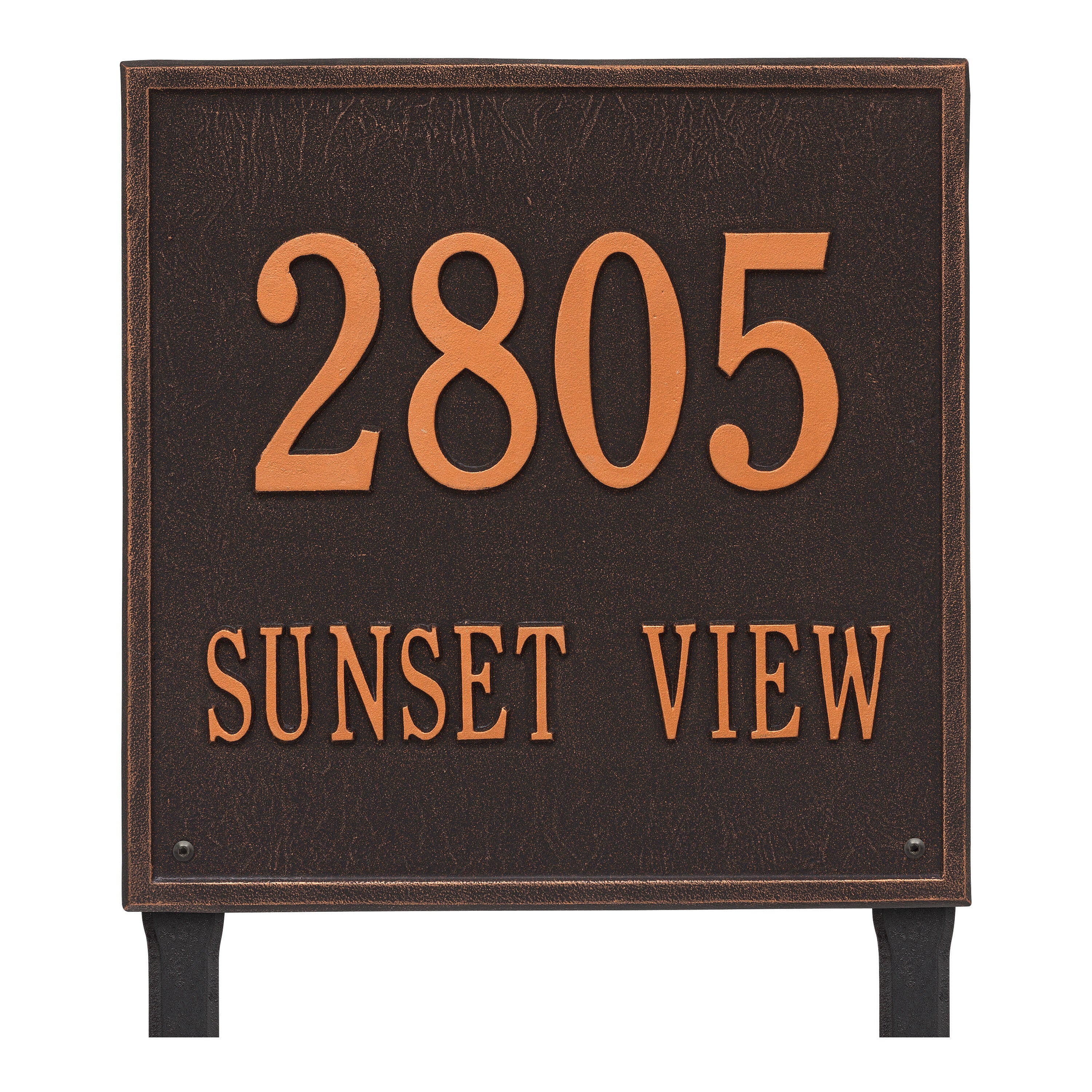 15" Square Lawn Address Plaque