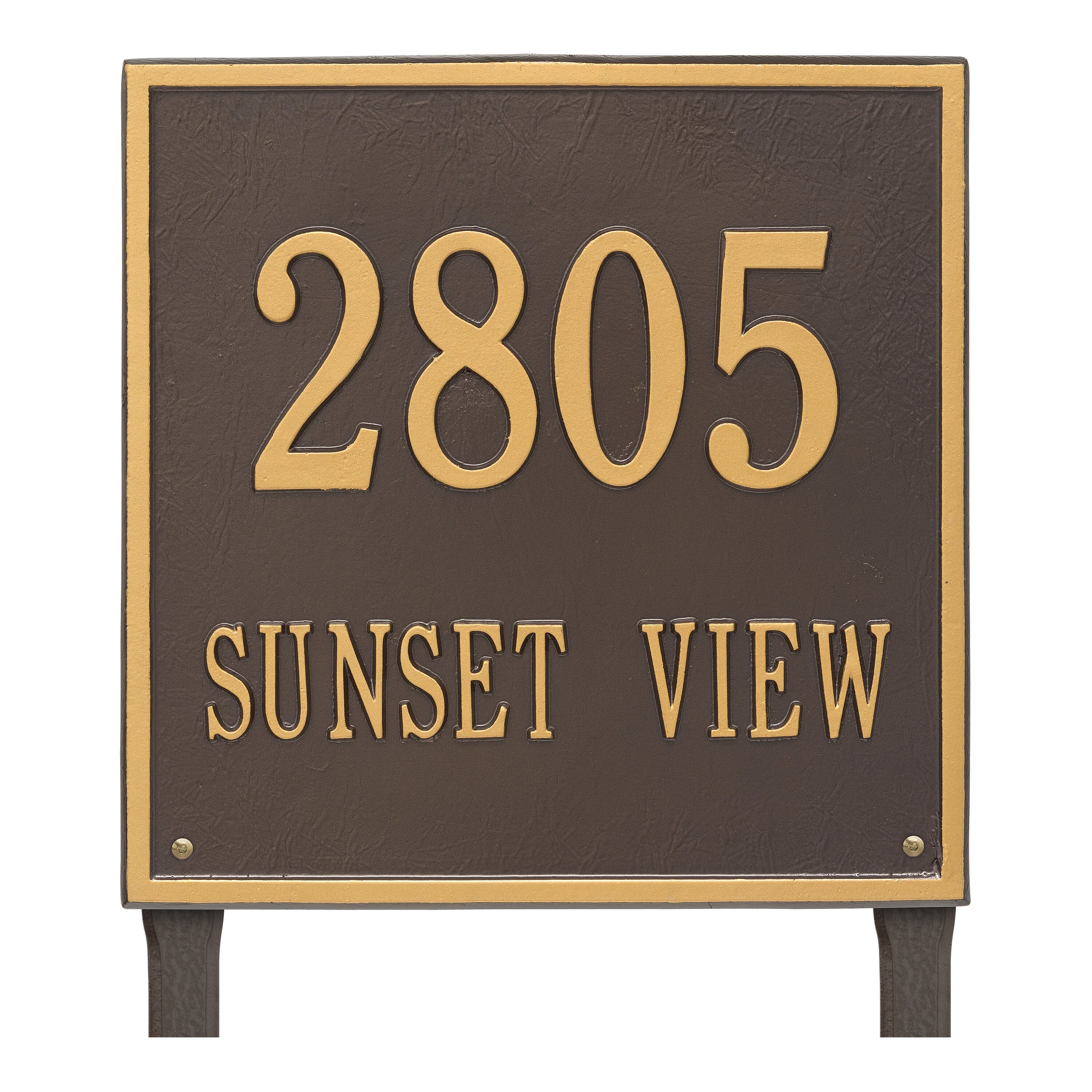 15" Square Lawn Address Plaque