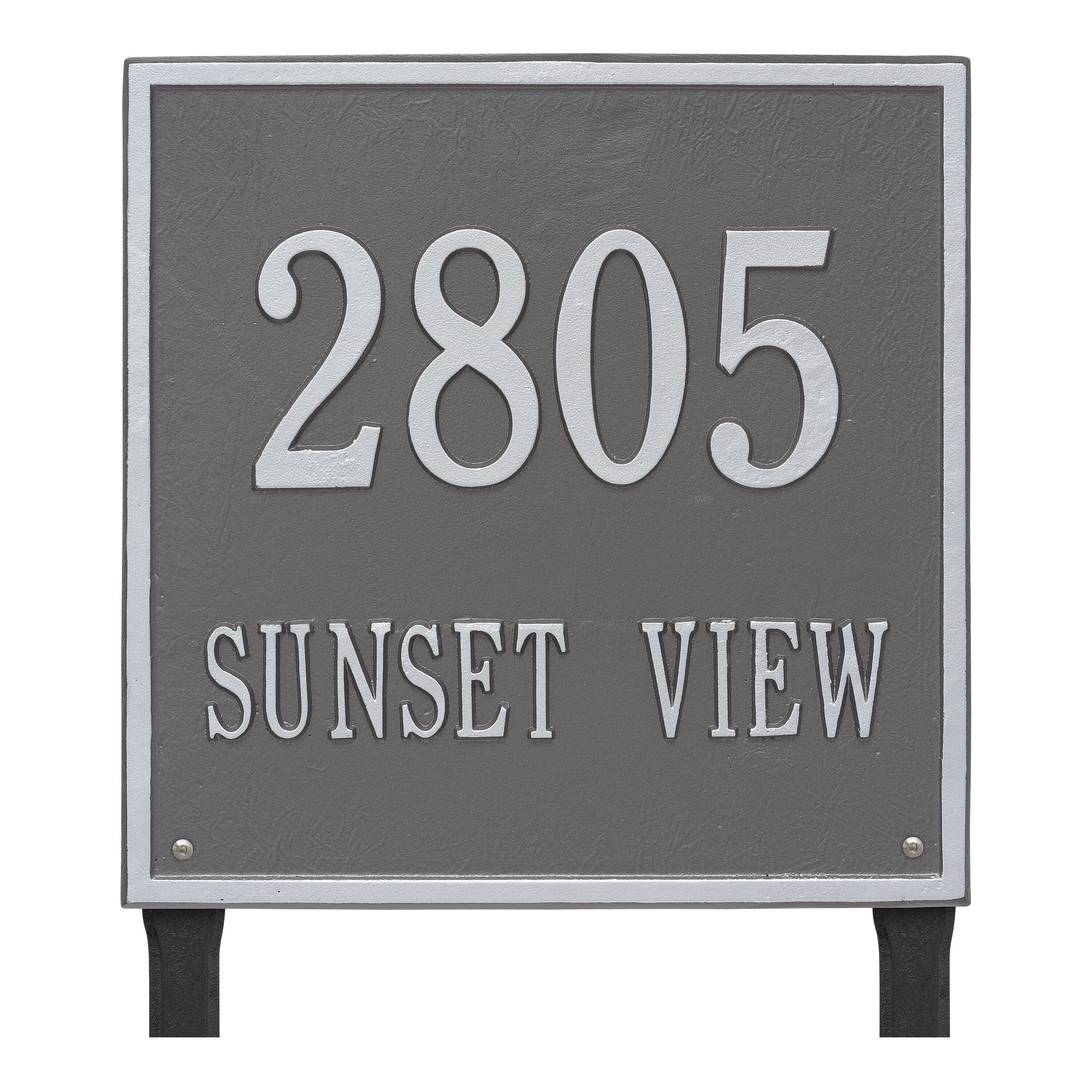 15" Square Lawn Address Plaque