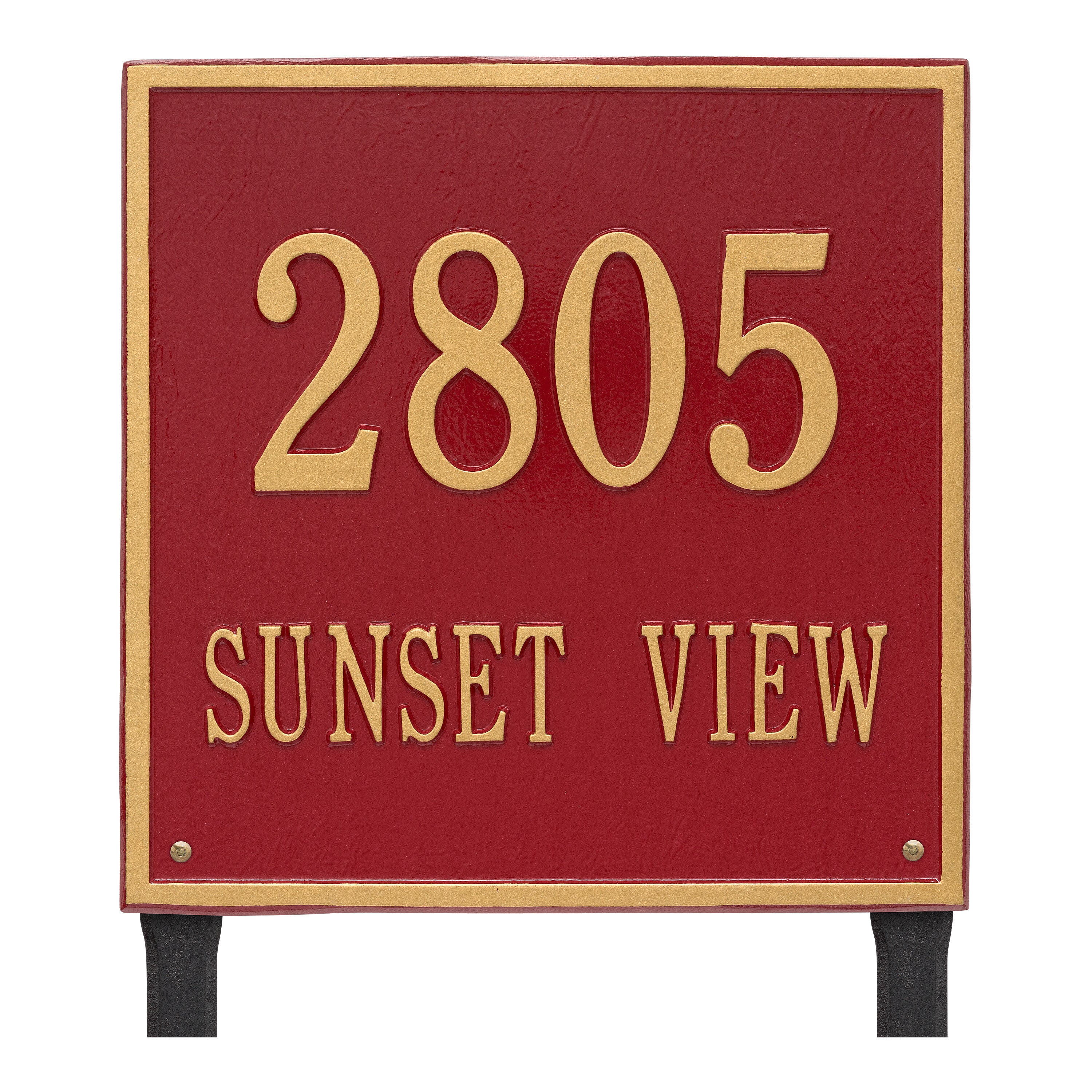 15" Square Lawn Address Plaque
