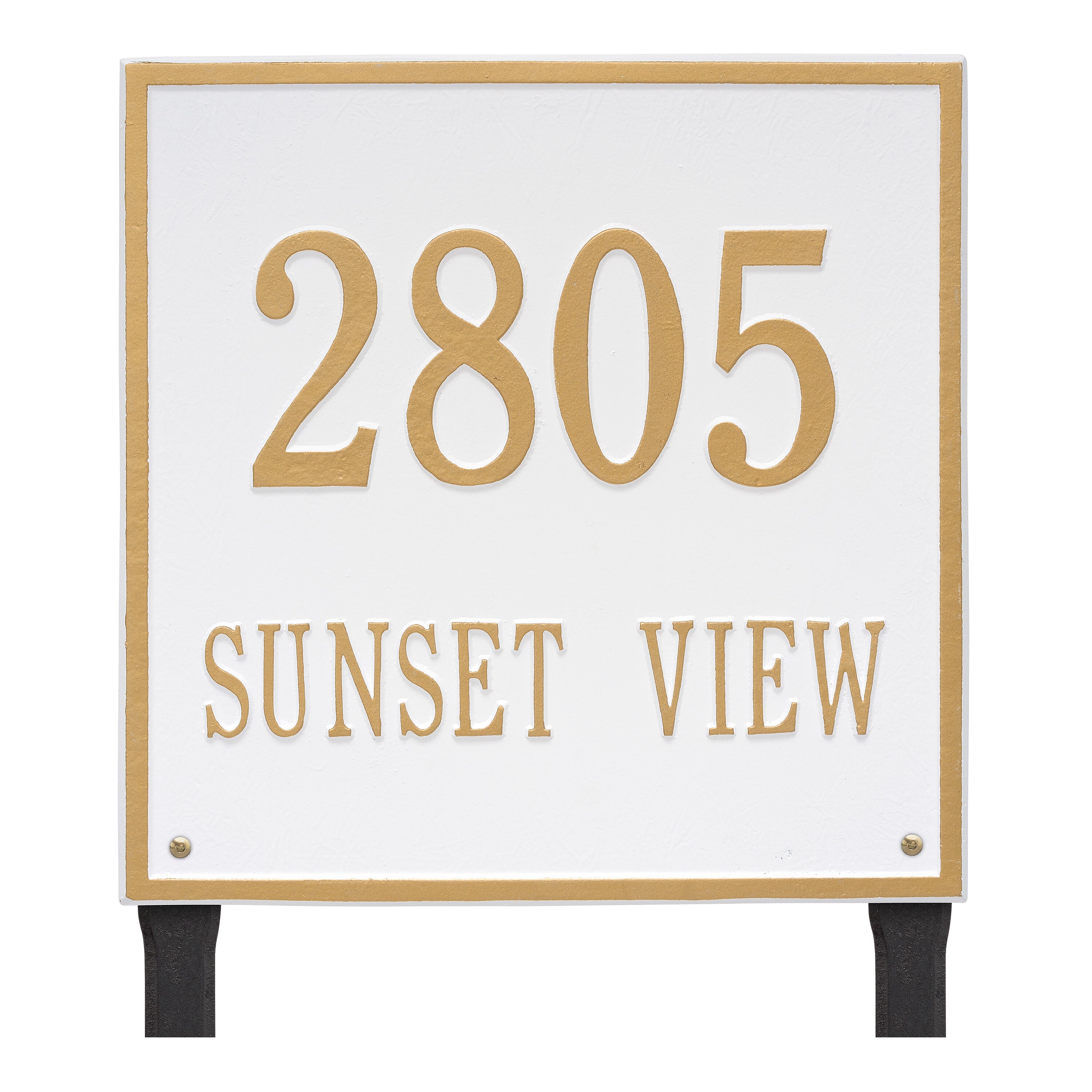 15" Square Lawn Address Plaque