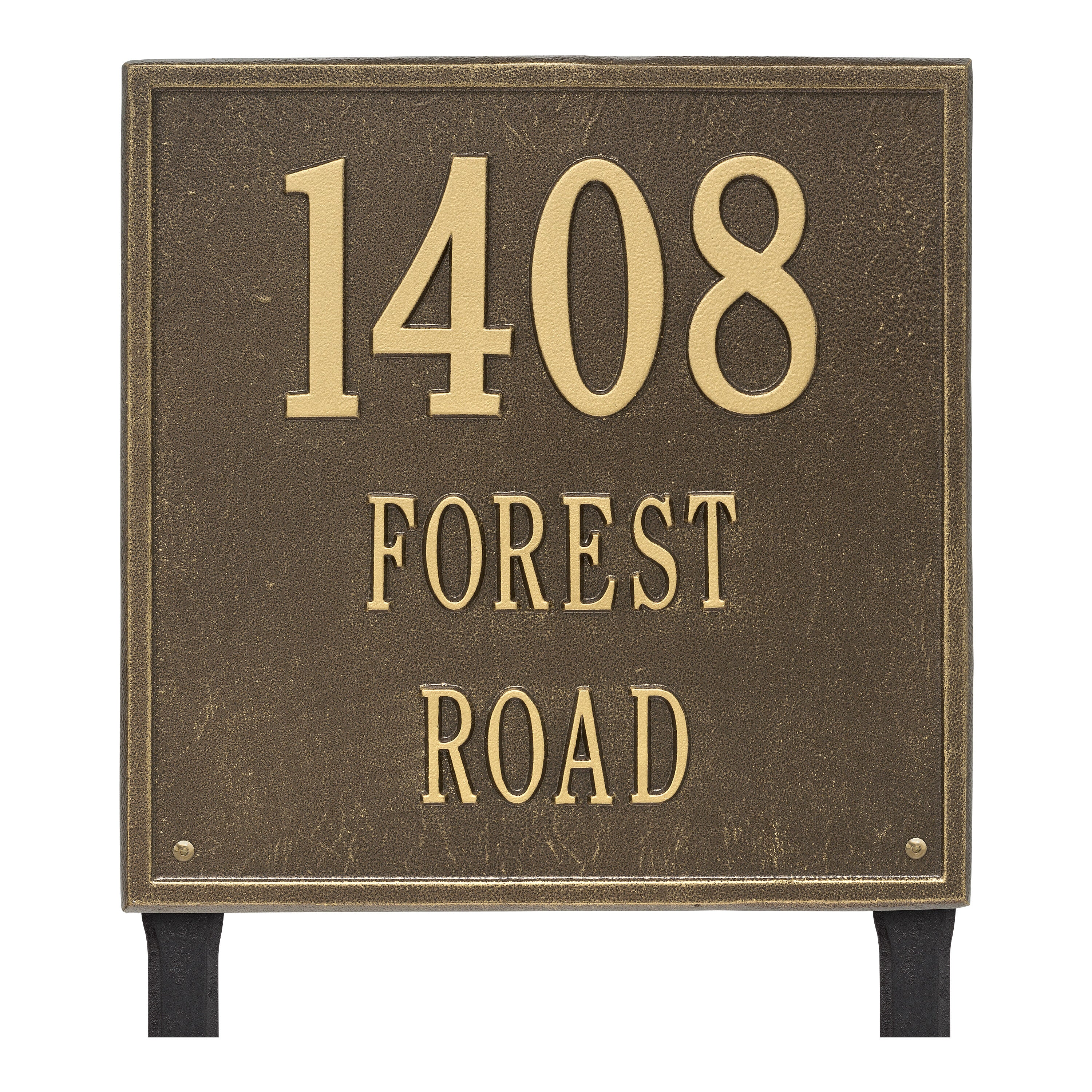 15" Square Lawn Address Plaque