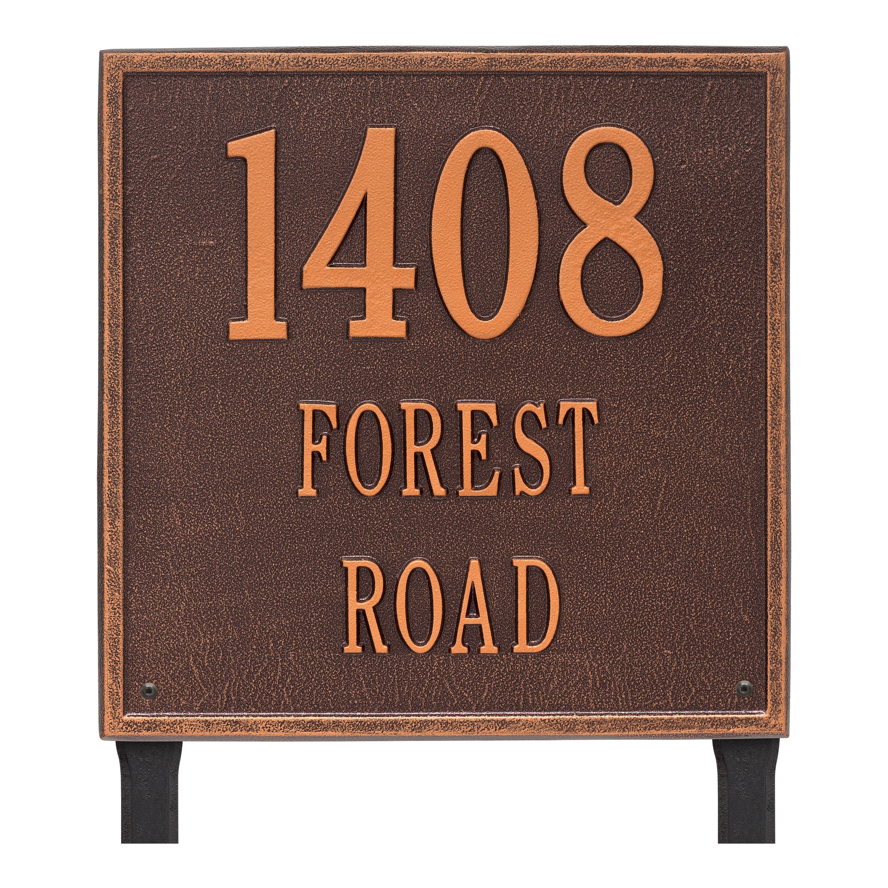 15" Square Lawn Address Plaque
